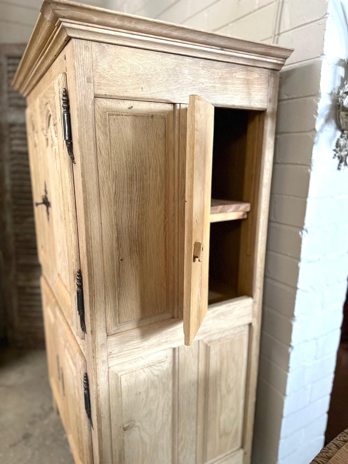 Antique French Small 4 Door Cupboard