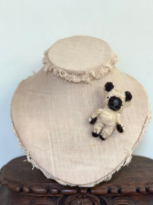 Sophie Digard Linen And Wool Brooch 'Paul'