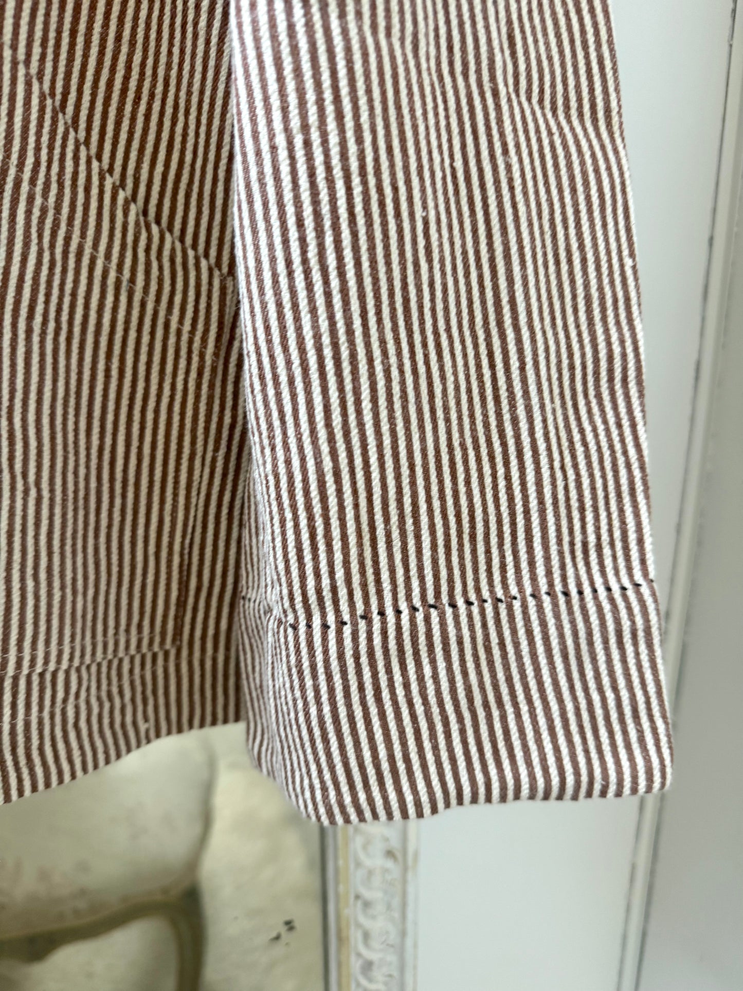 DVE 'Vaaruni' Striped Twill Jacket - Russet