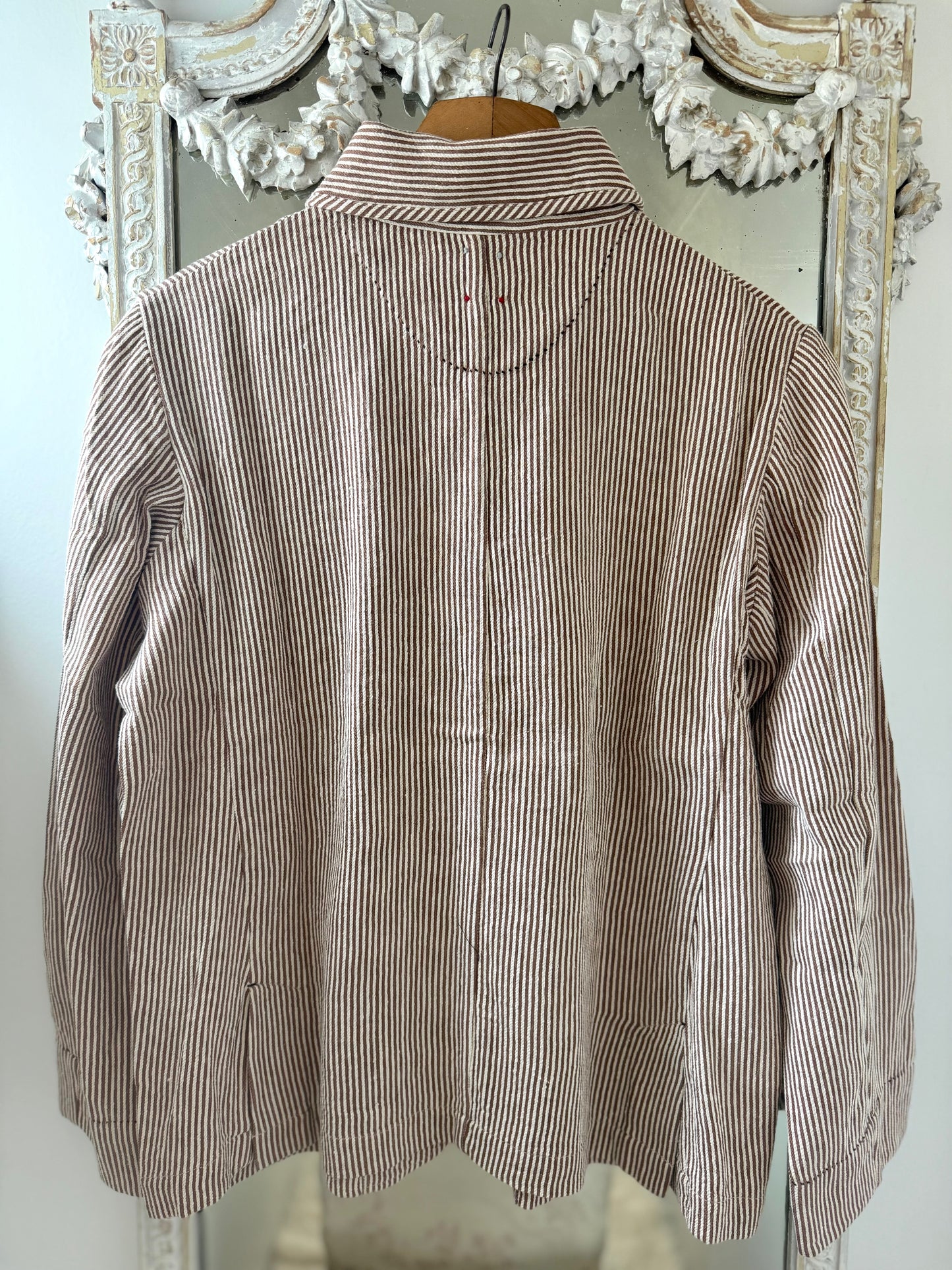 DVE 'Vaaruni' Striped Twill Jacket - Russet