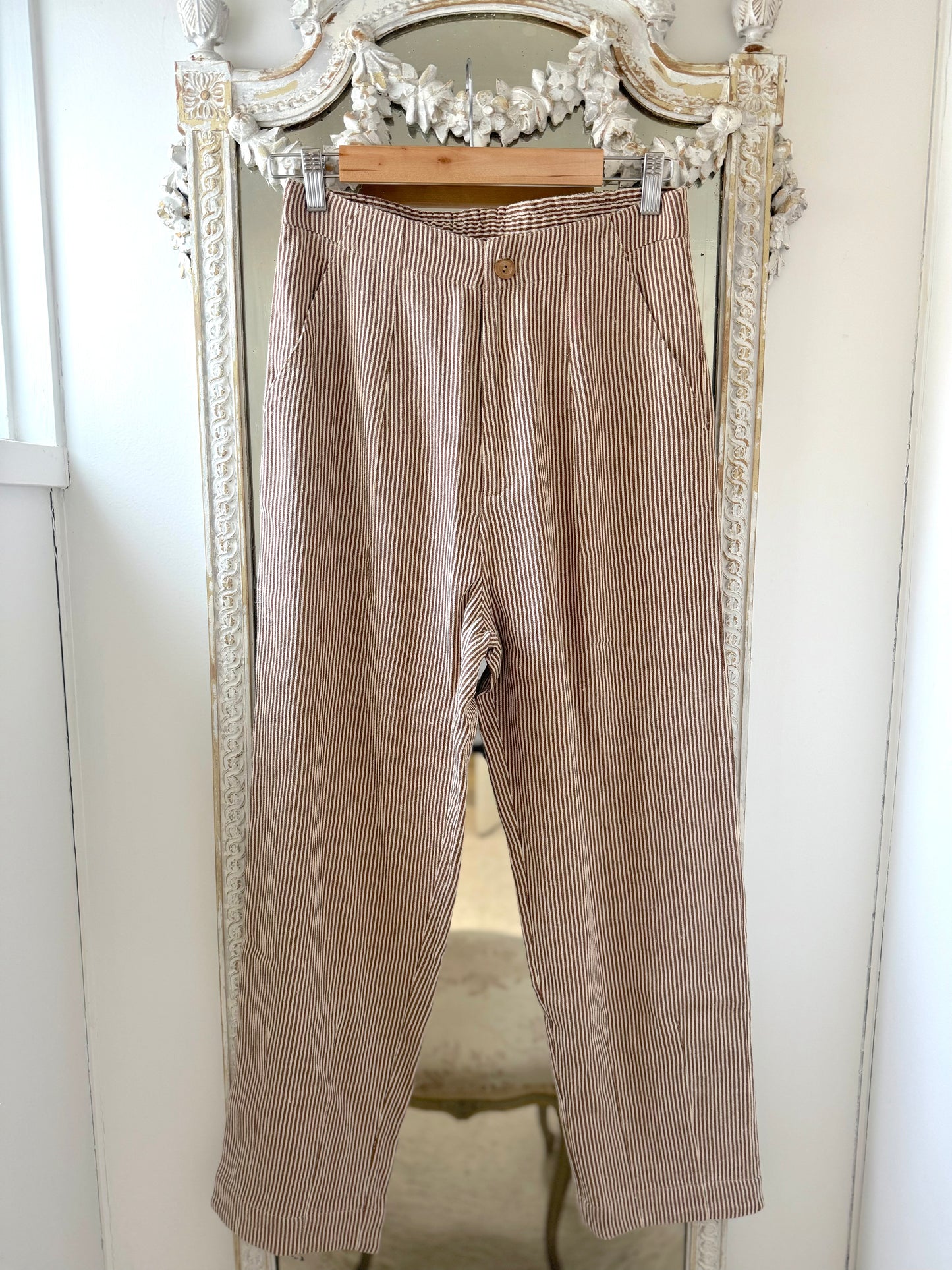 DVE 'Niya' Striped Twill Pants - Russet