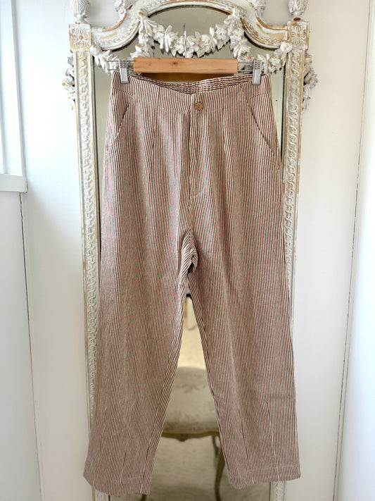 DVE 'Niya' Striped Twill Pants - Russet