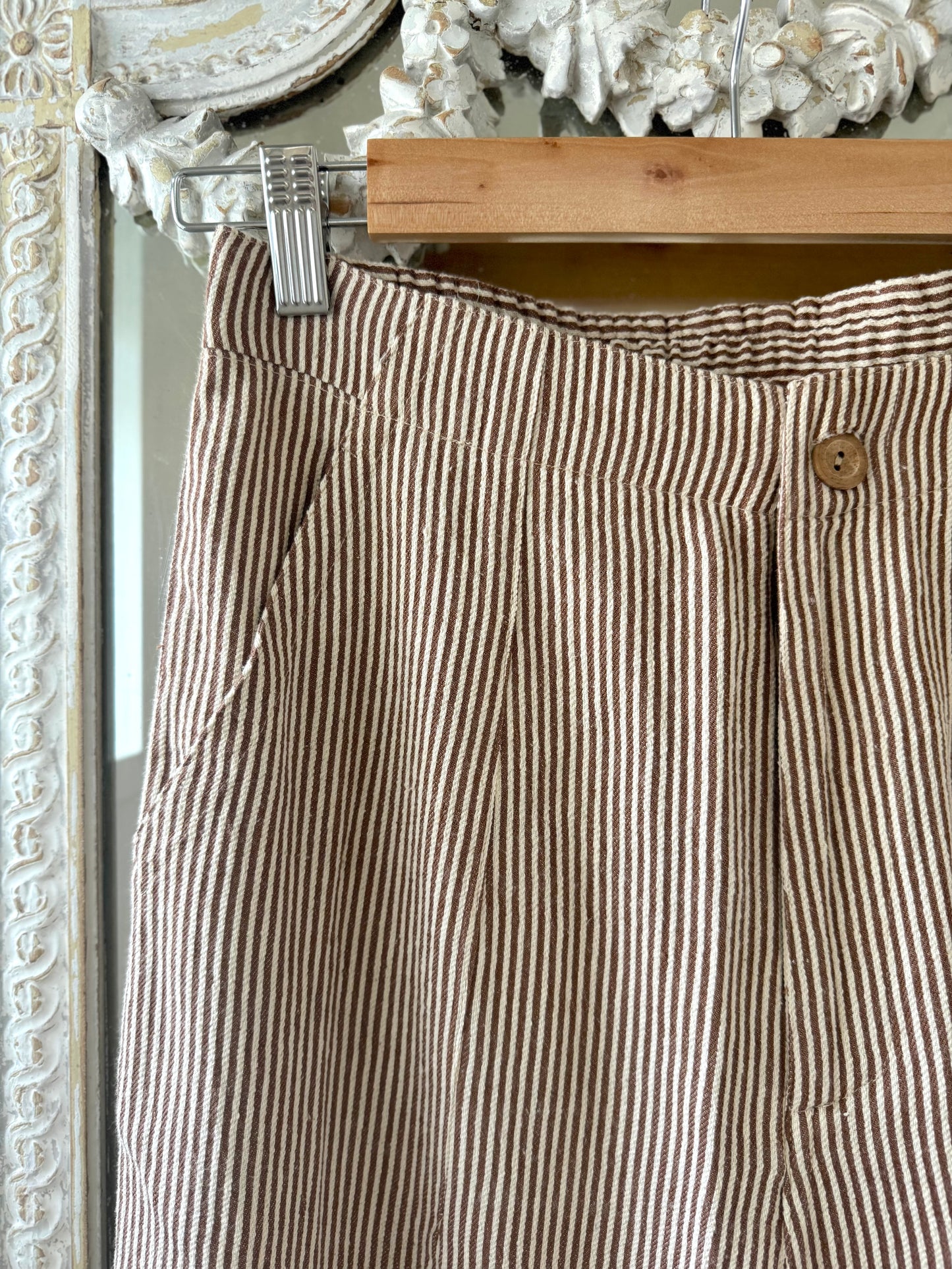 DVE 'Niya' Striped Twill Pants - Russet