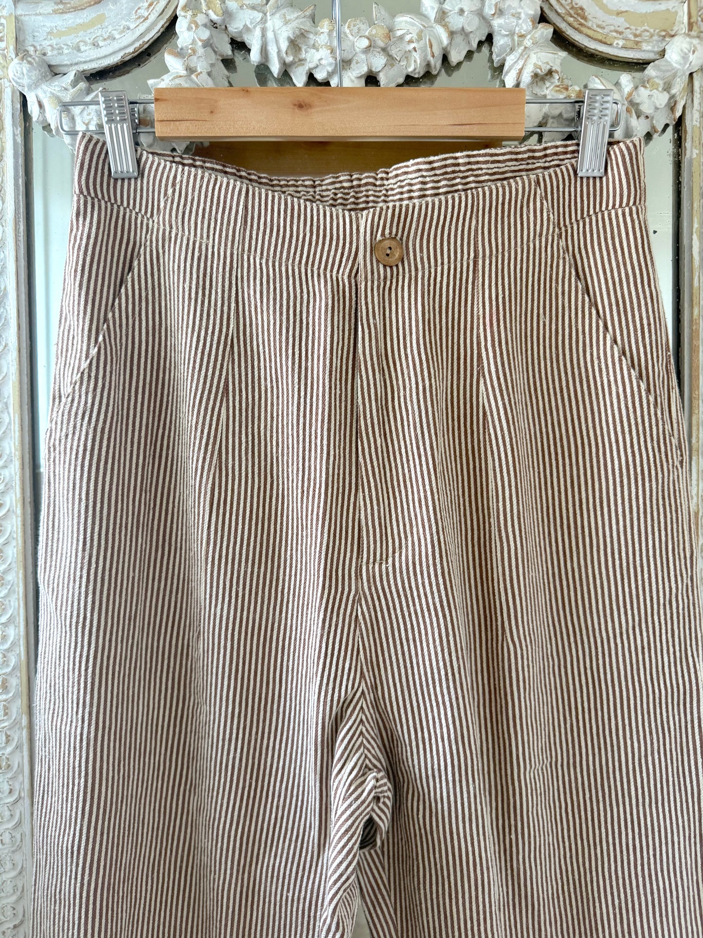 DVE 'Niya' Striped Twill Pants - Russet