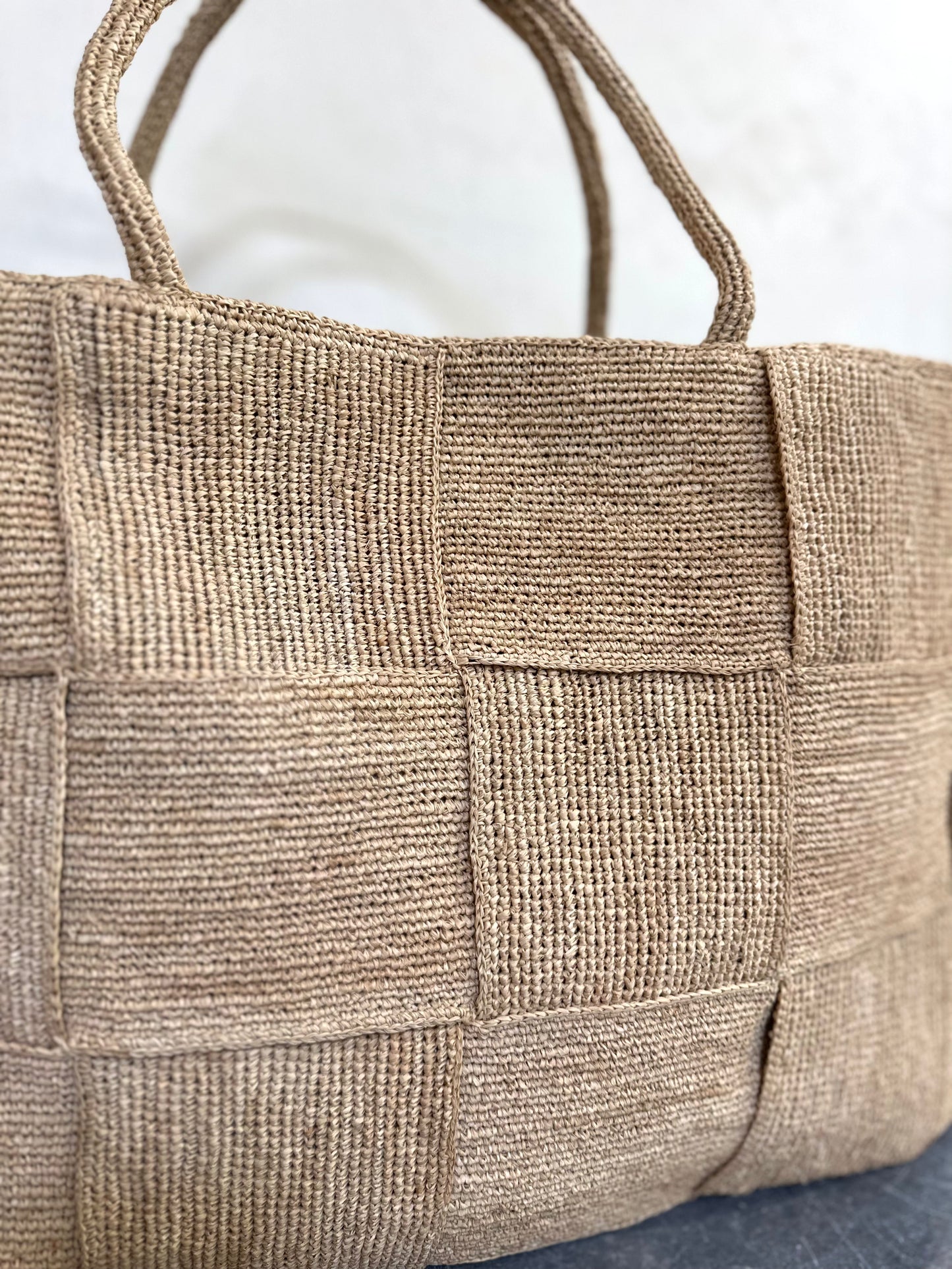Sophie Digard Large Raffia Woven Bag - Natural