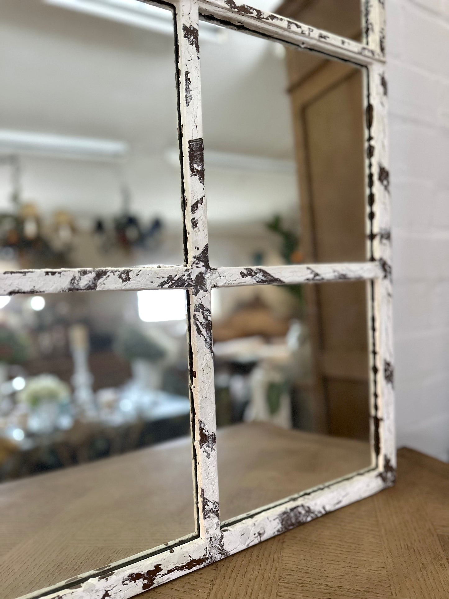 European Large Metal Window Mirror