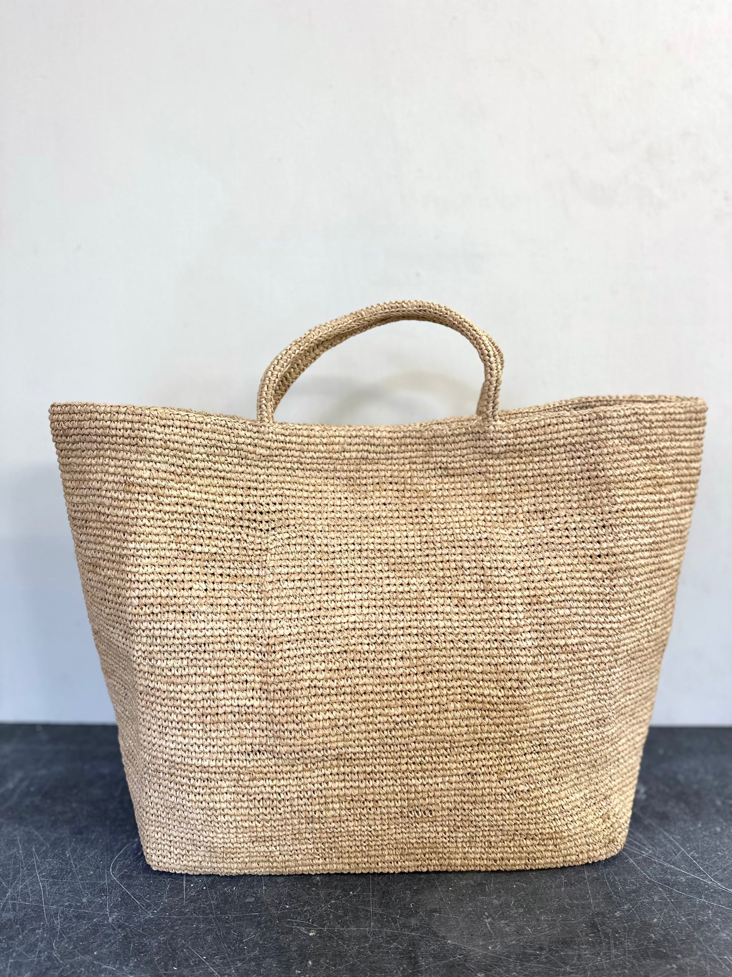 Sophie Digard Large Raffia Bag With Pastel Florals