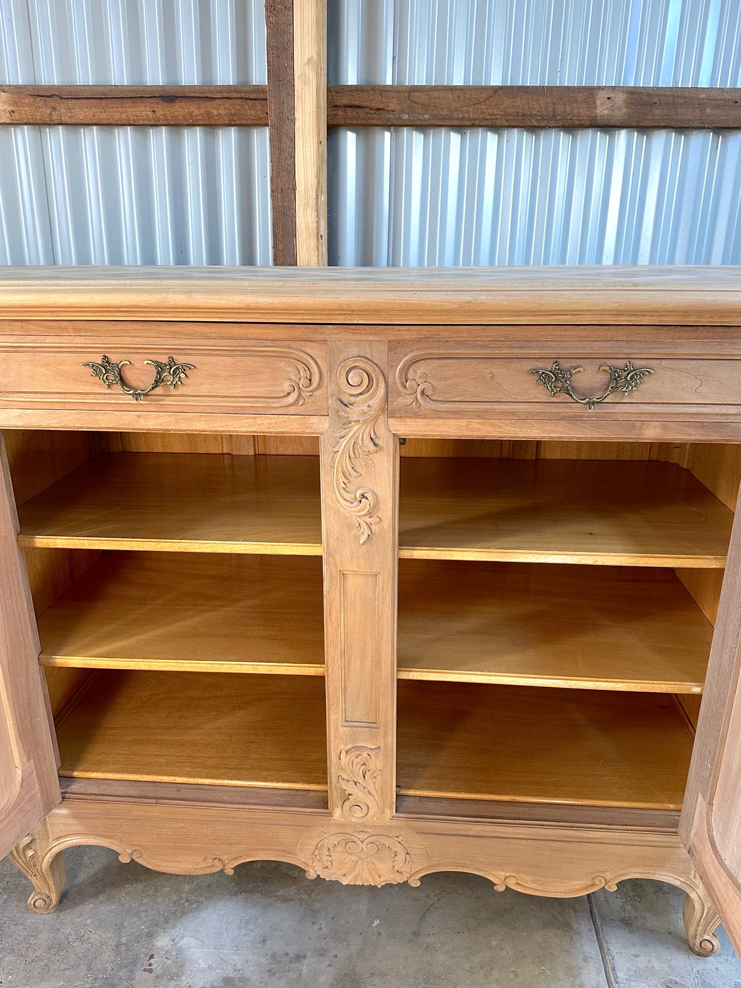 Antique French walnut 4 Door Sideboard