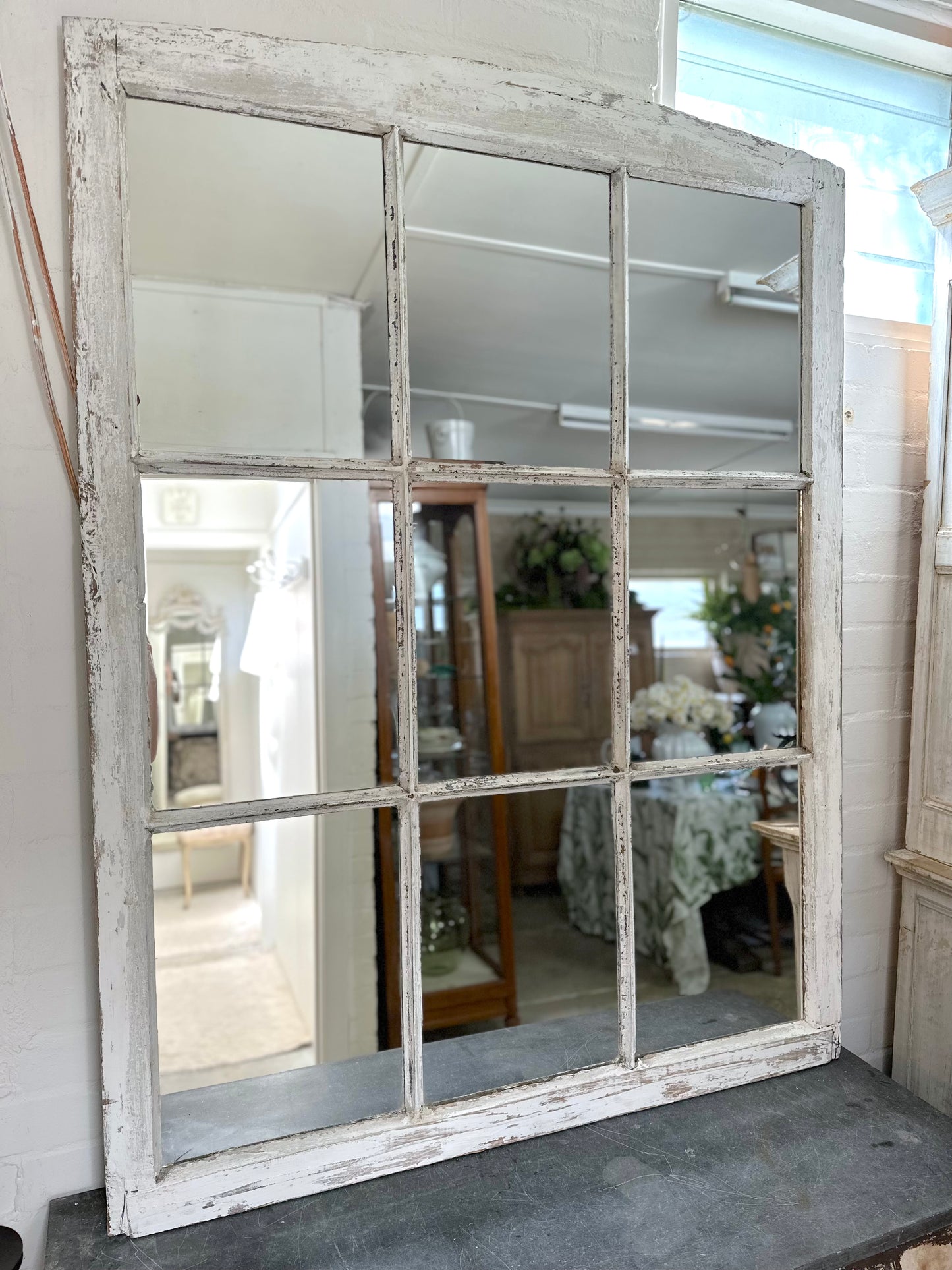 Antique French Window Mirror