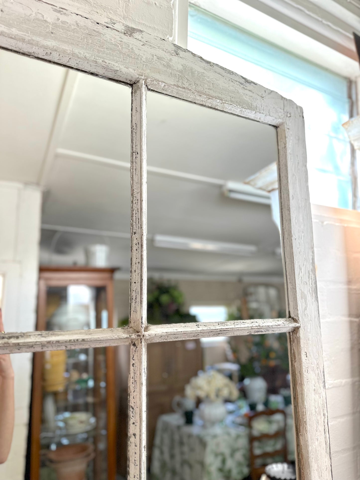 Antique French Window Mirror