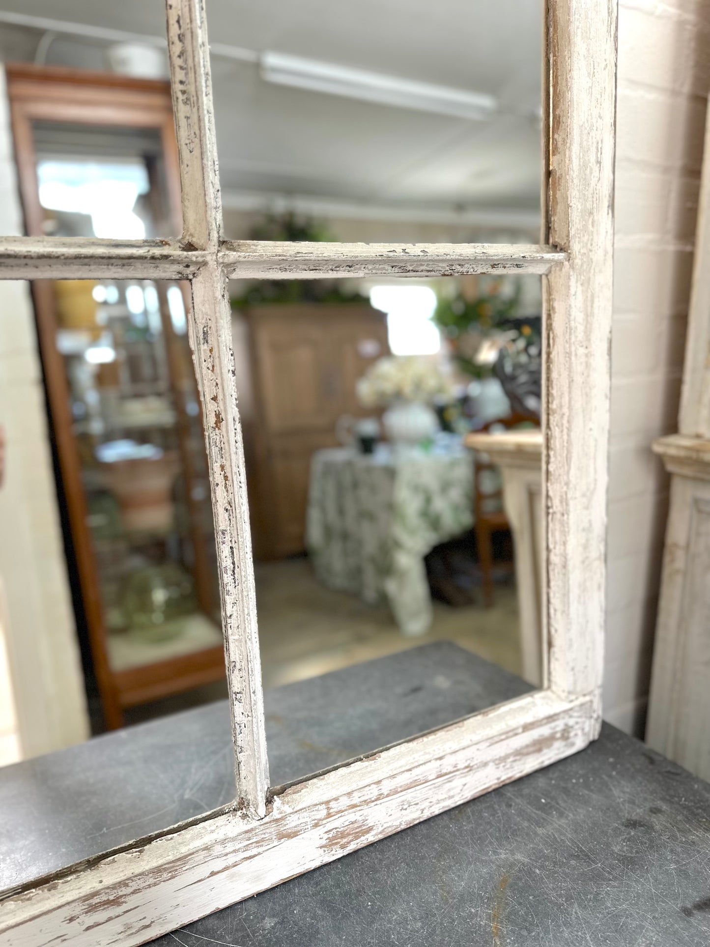 Antique French Window Mirror