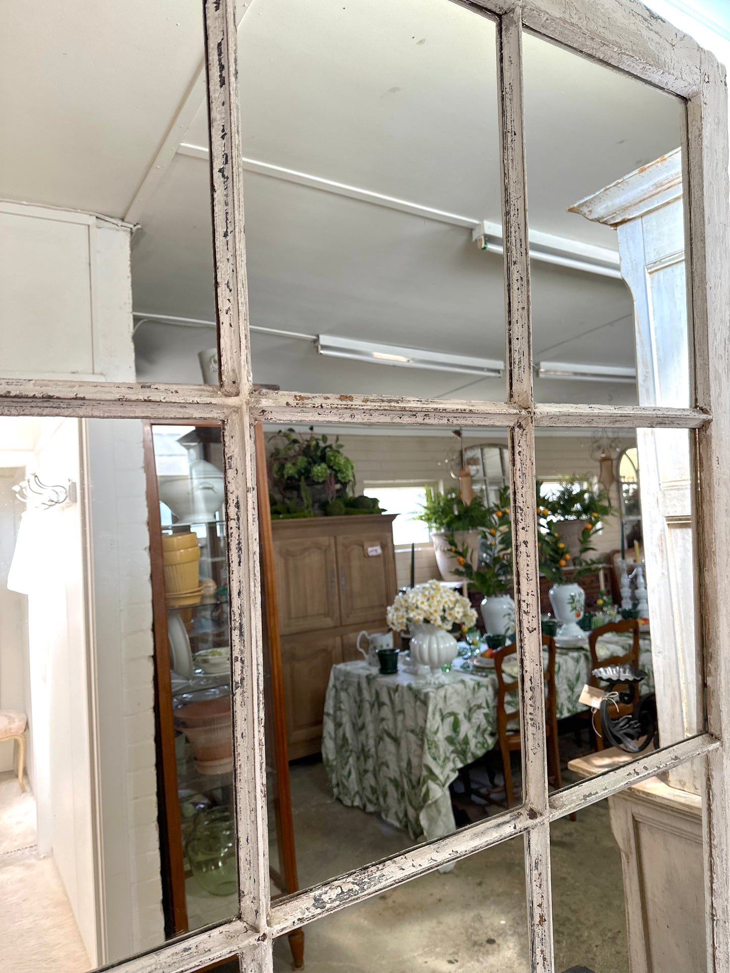 Antique French Window Mirror