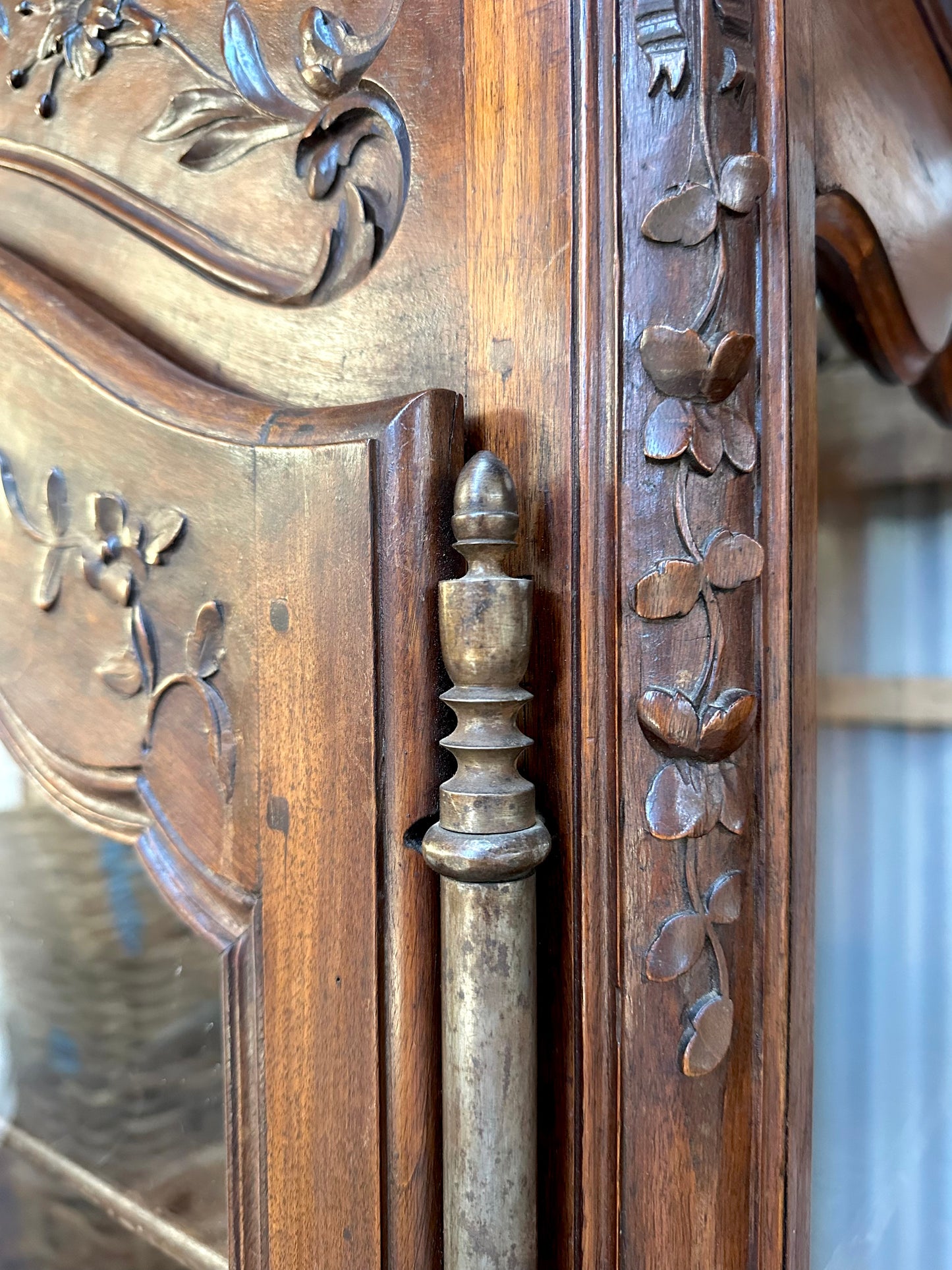 Antique French Flower Basket Vitrine