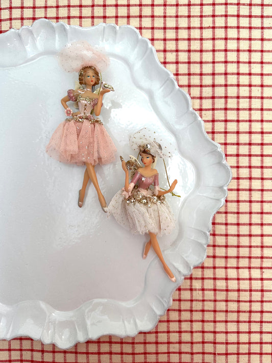 Pink Fairy Ballerina With Veil - Christmas Ornament Sets
