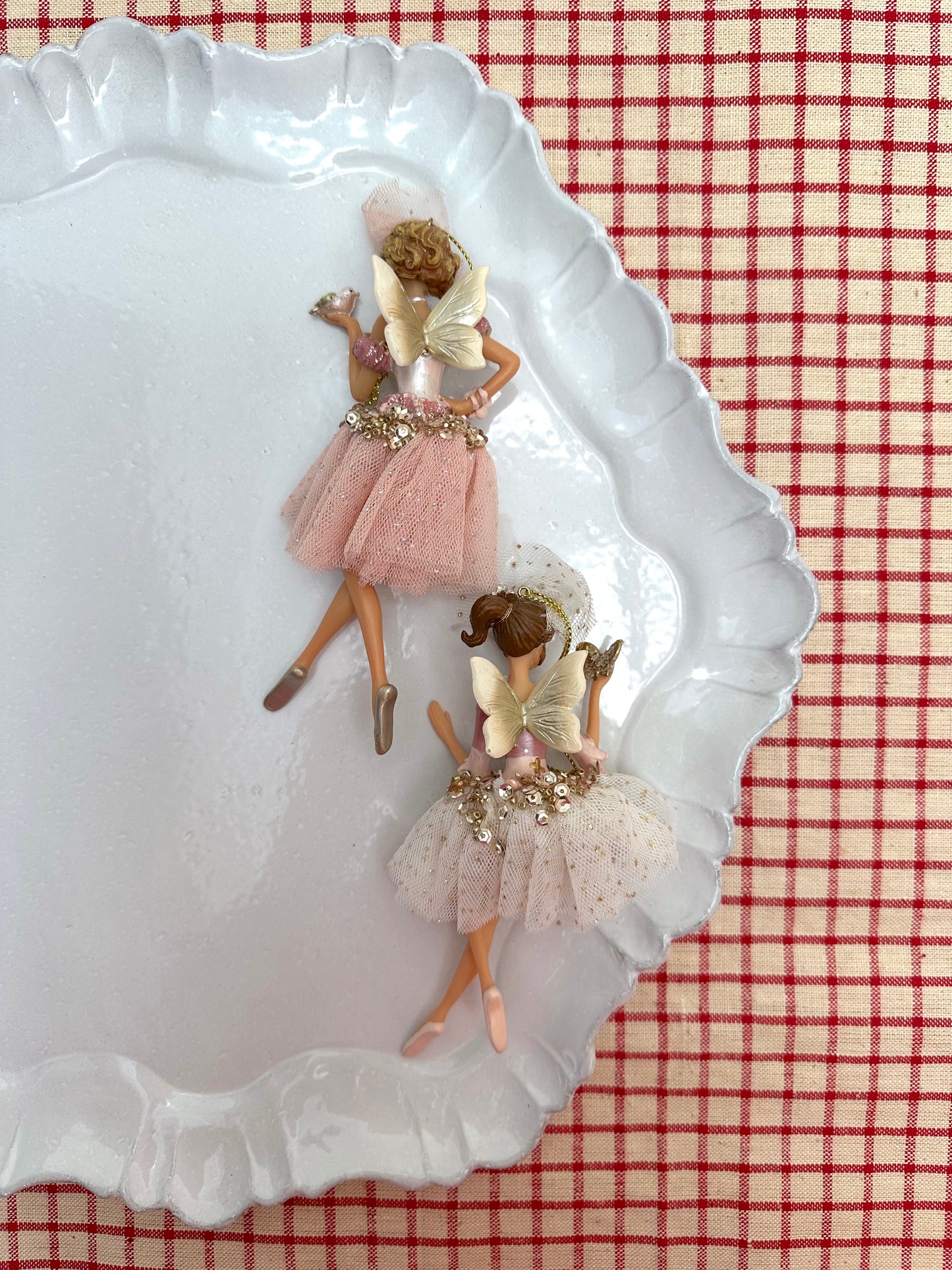 Pink Fairy Ballerina With Veil - Christmas Ornament Sets