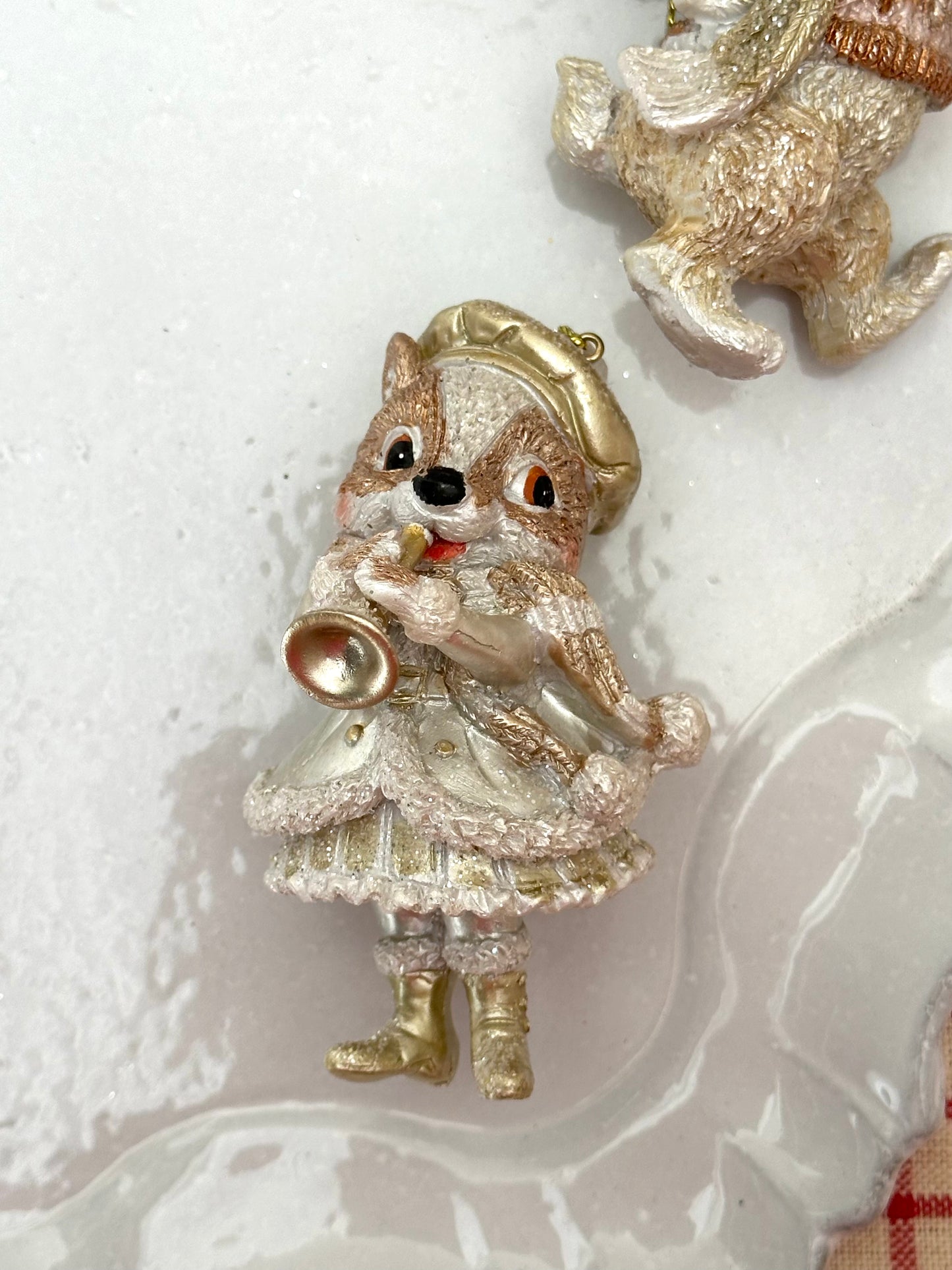 Gold Musical Animals - Christmas Ornament Sets