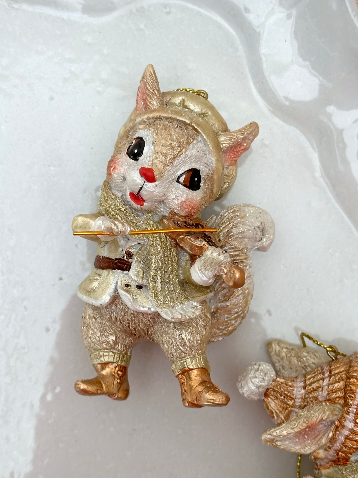 Gold Musical Animals - Christmas Ornament Sets