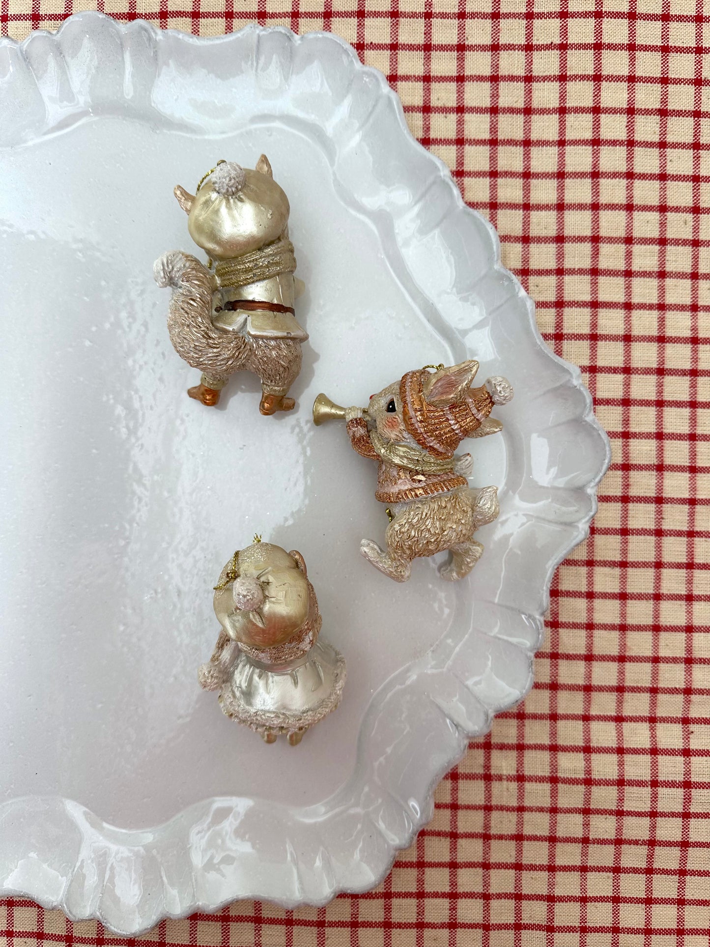 Gold Musical Animals - Christmas Ornament Sets
