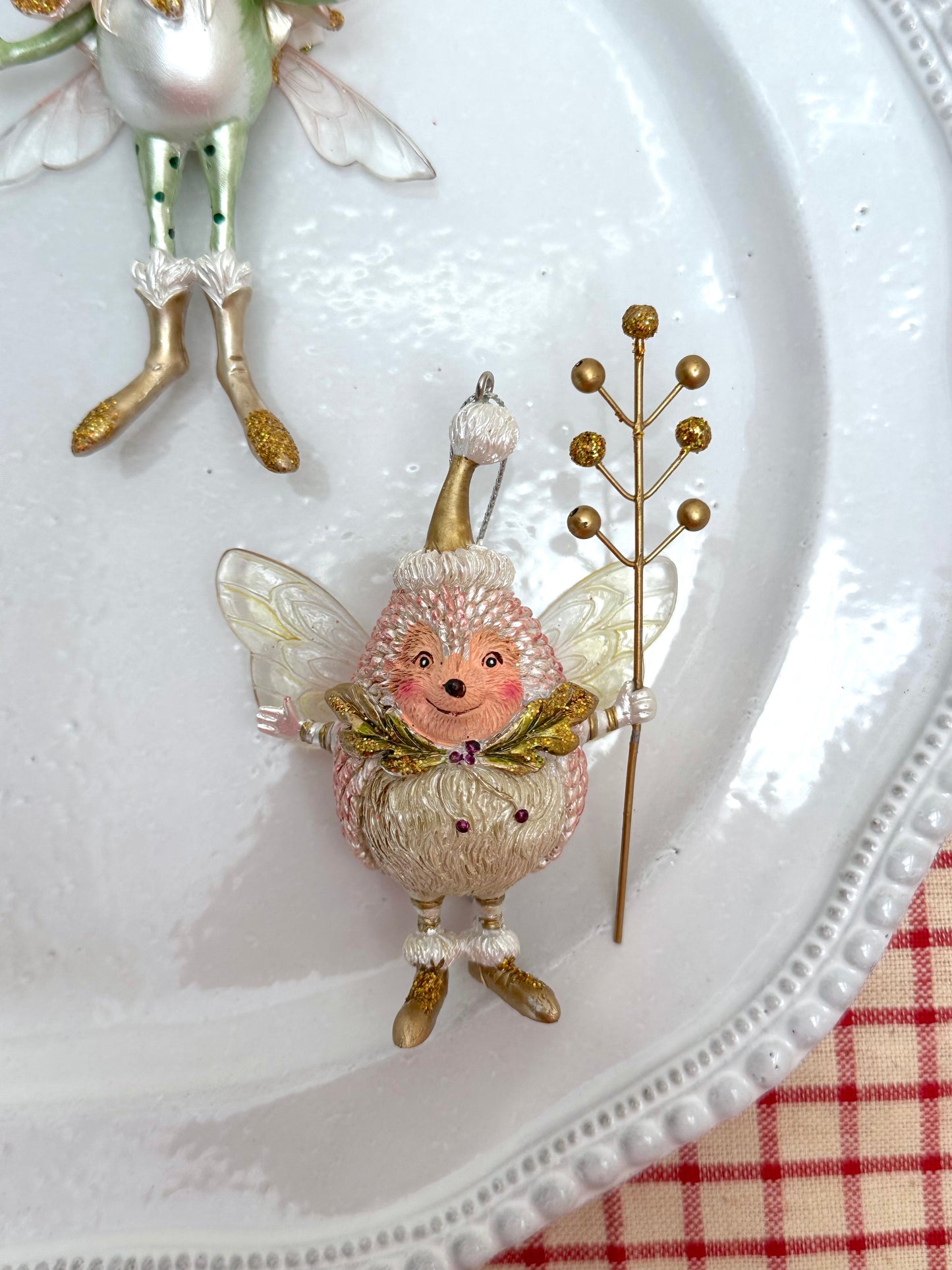 Frog And Hedgehog With Wings - Christmas Ornament Sets