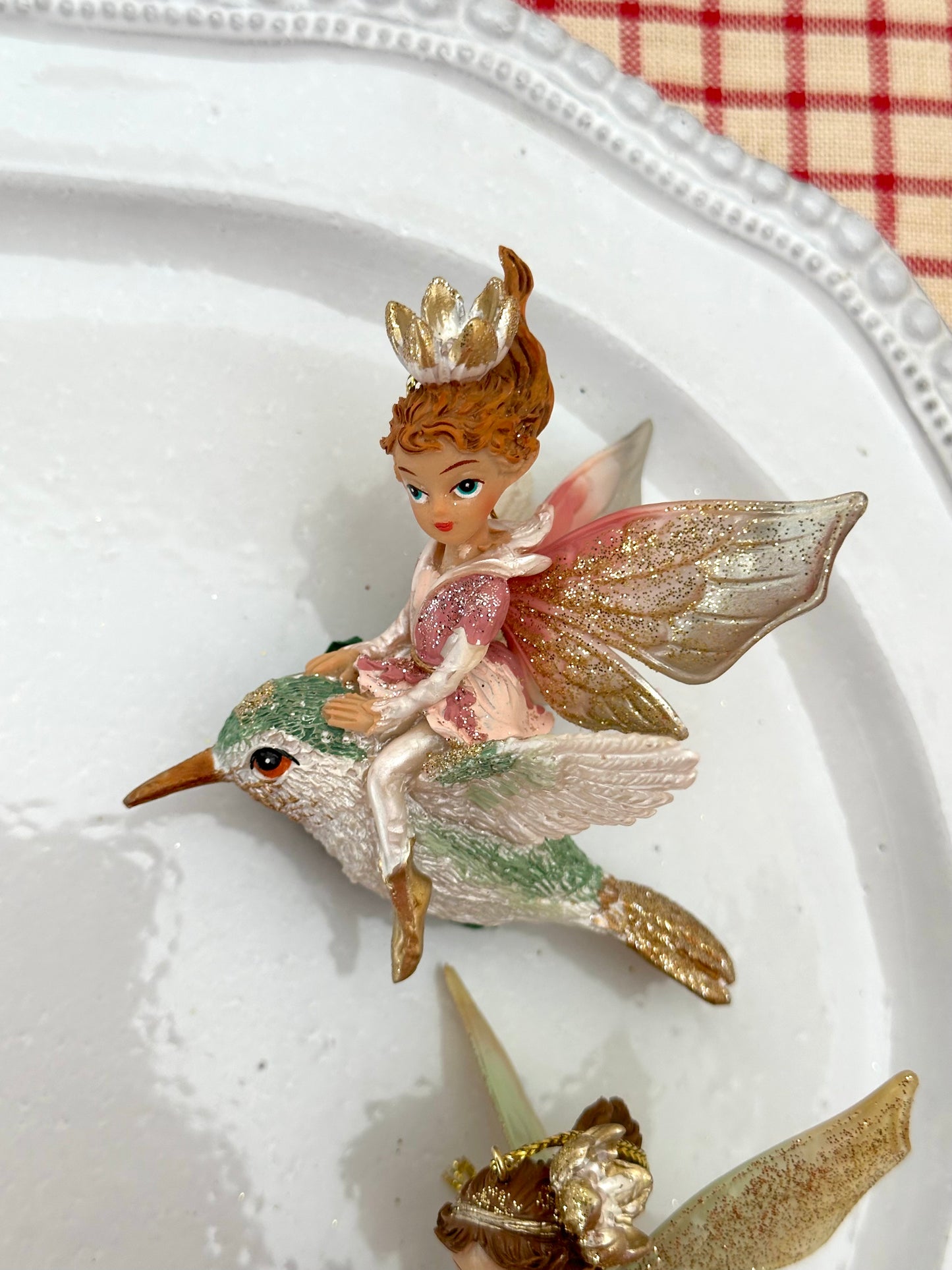 Pastel Fairy Bird Riders - Christmas Ornament Sets