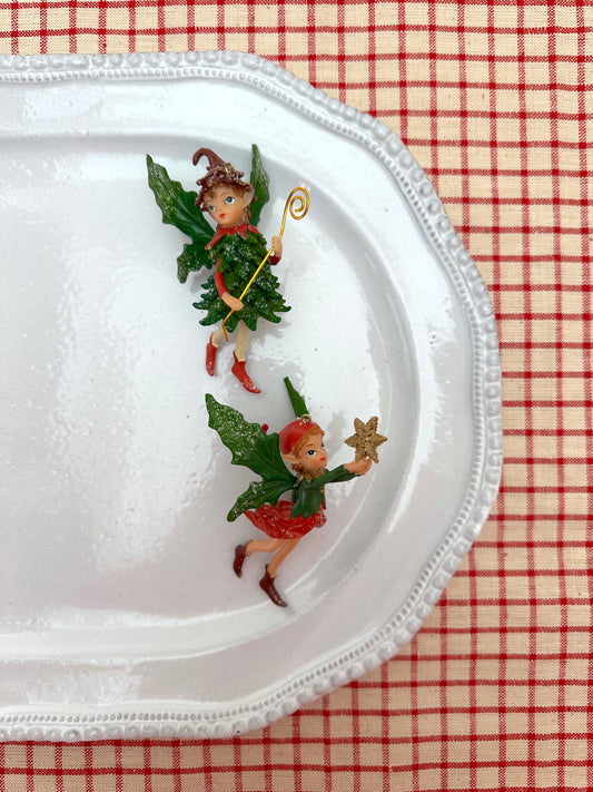 Red and Green Christmas Elves - Christmas Ornament Sets