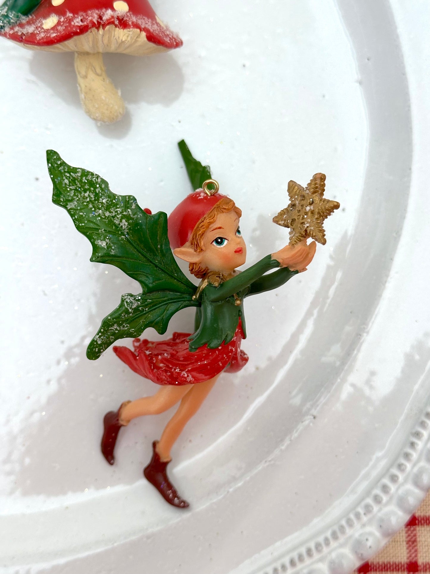 Red and Green Christmas Elves - Christmas Ornament Sets