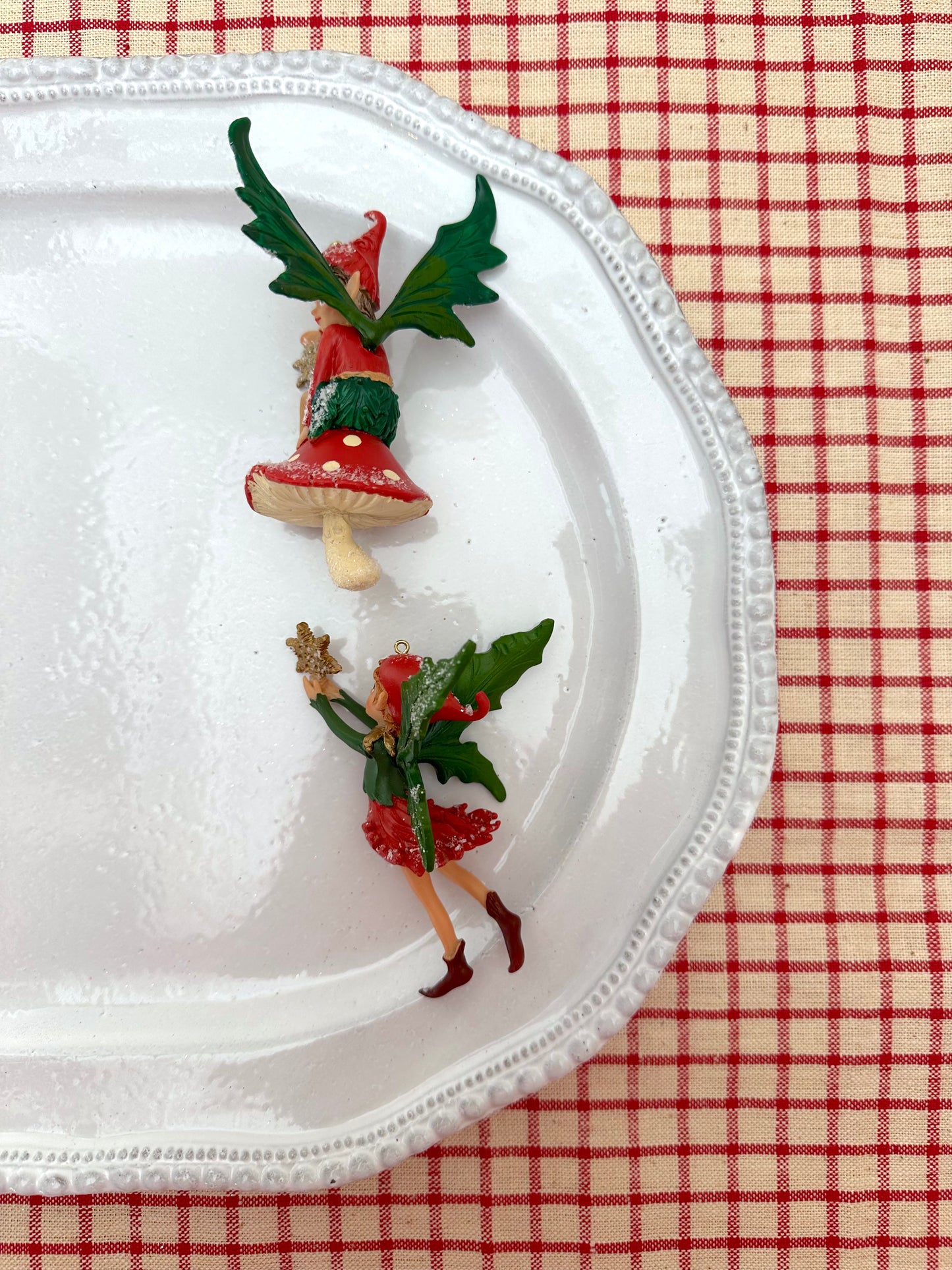 Red and Green Christmas Elves - Christmas Ornament Sets