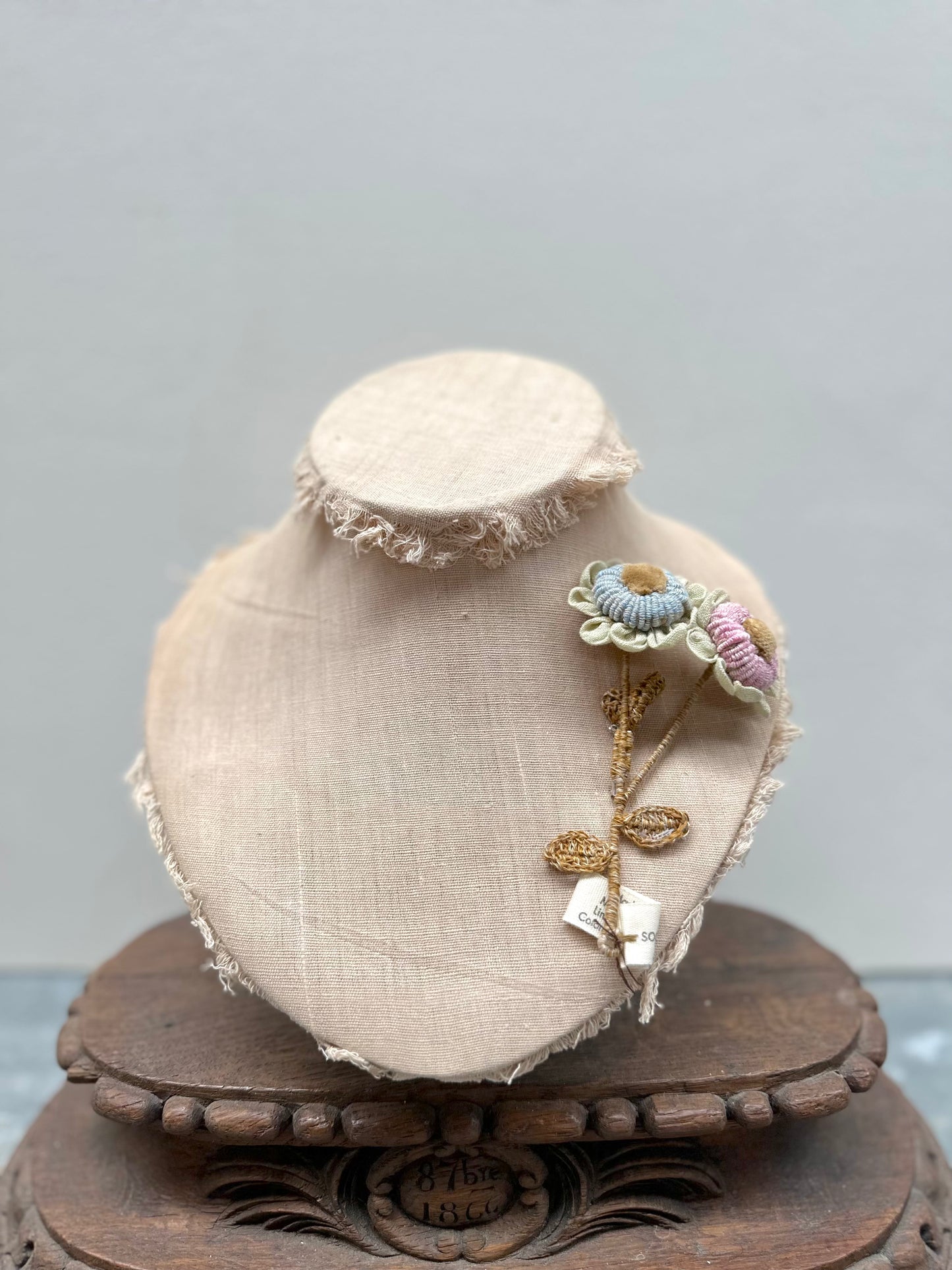 Sophie Digard Pastel Crochet Flower Brooch