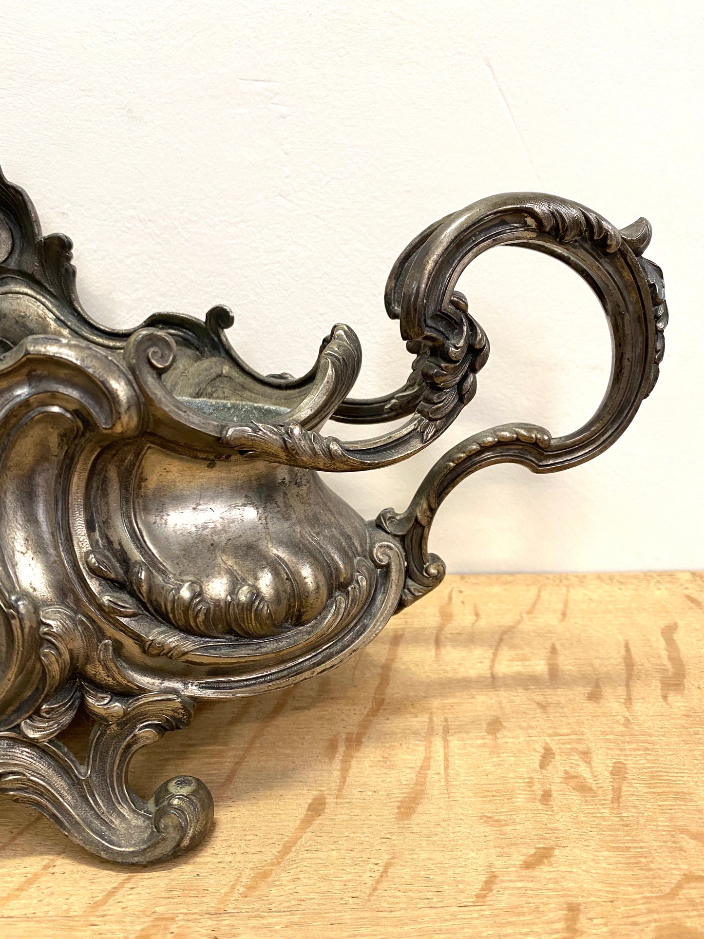 Antique French Silver Plated Jardinere - Large Rose