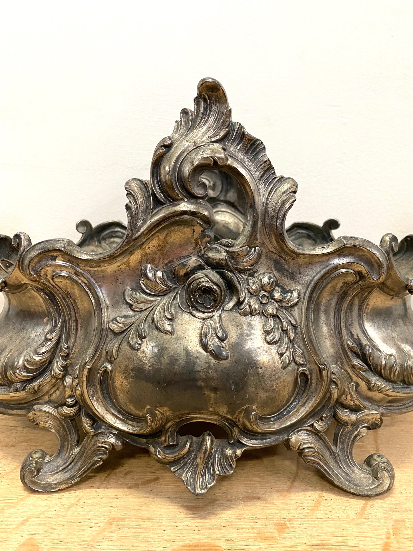 Antique French Silver Plated Jardinere - Large Rose