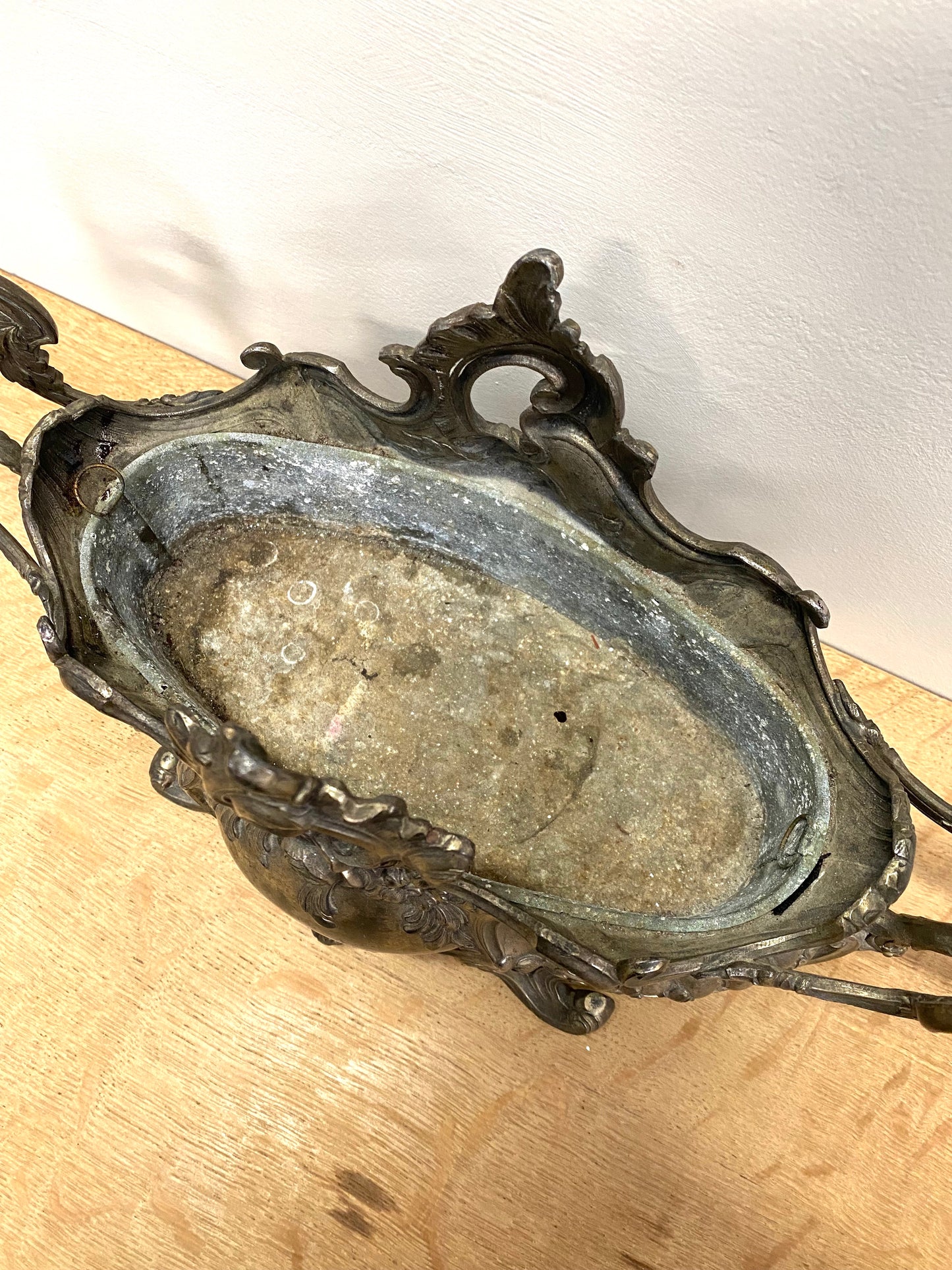 Antique French Silver Plated Jardinere - Large Rose