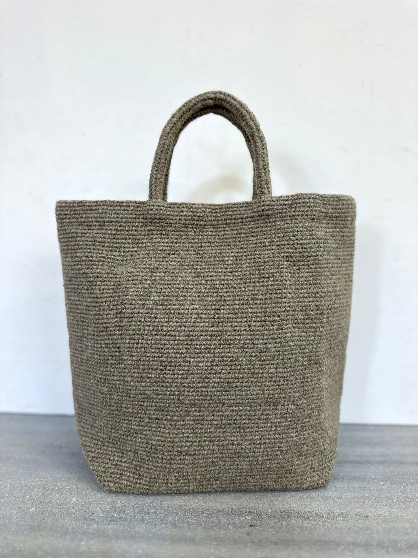 Sophie Digard Small Crochet Wool Bag With Characters