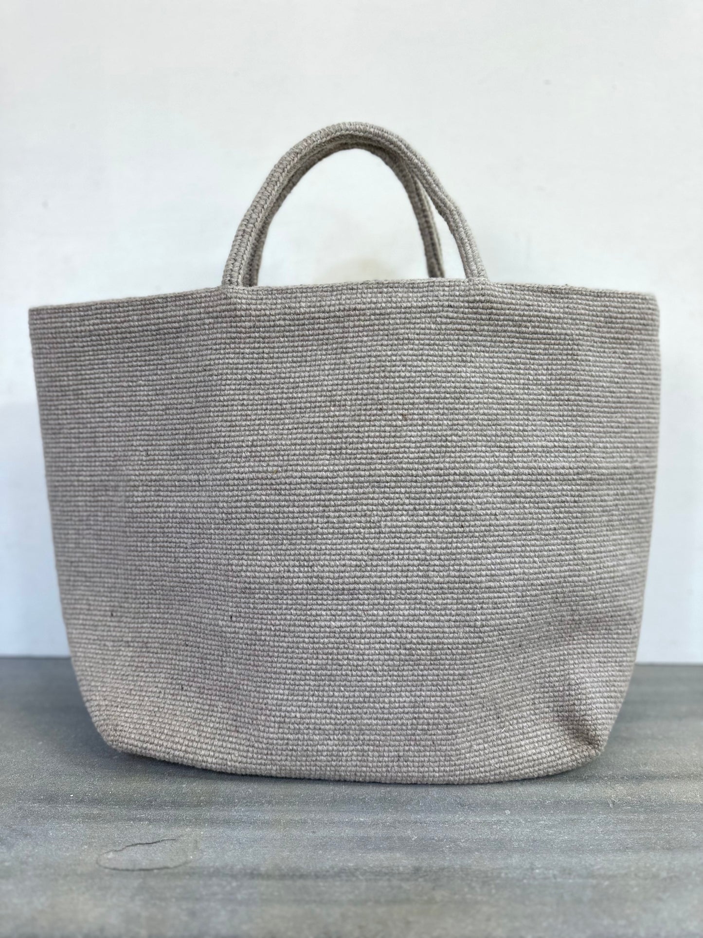 Sophie Digard Large Crochet Wool Bag With Characters
