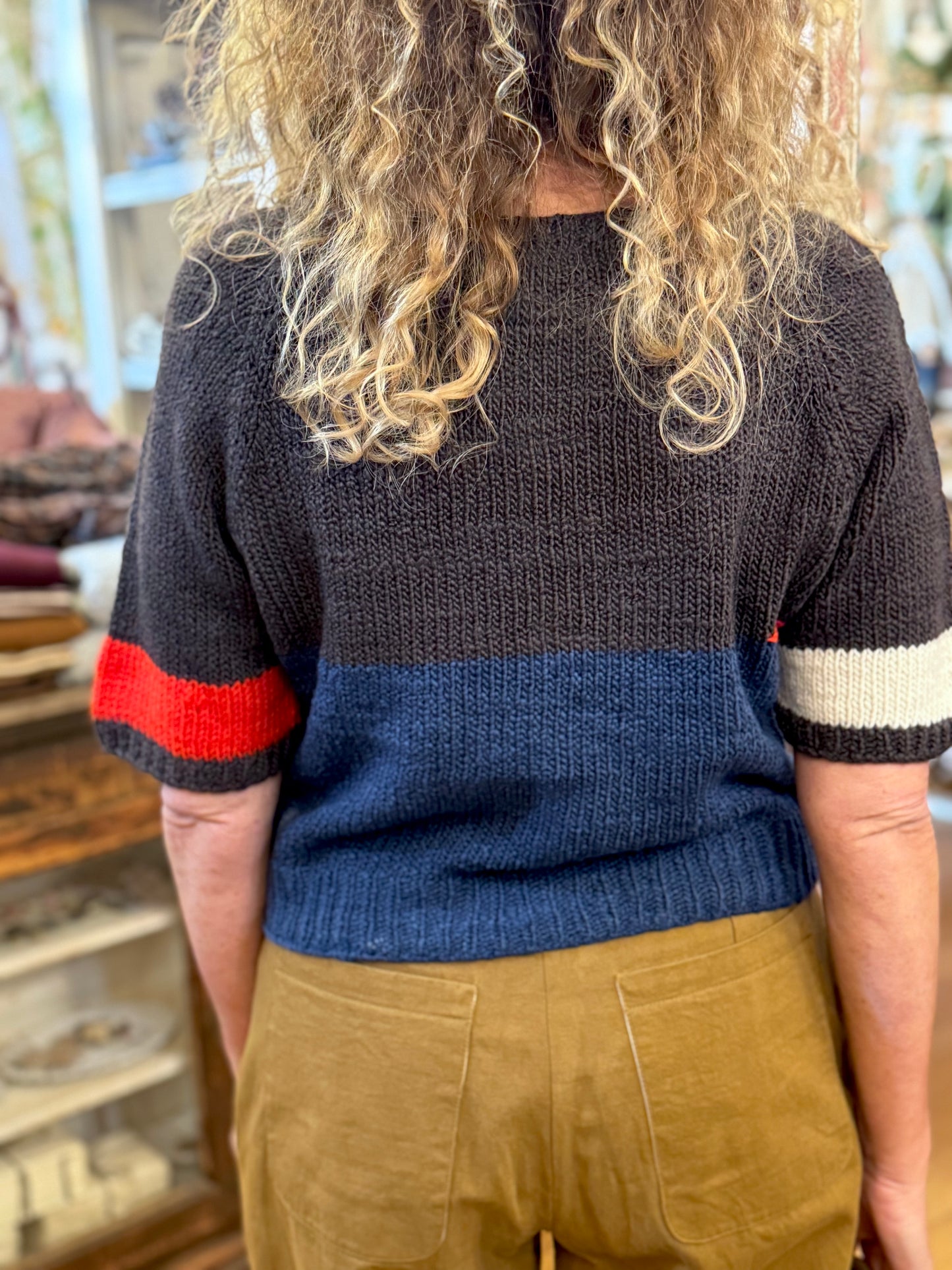 Runaway Bicycle Charcoal And Indigo Knitted Wool Shirt LAST ONE