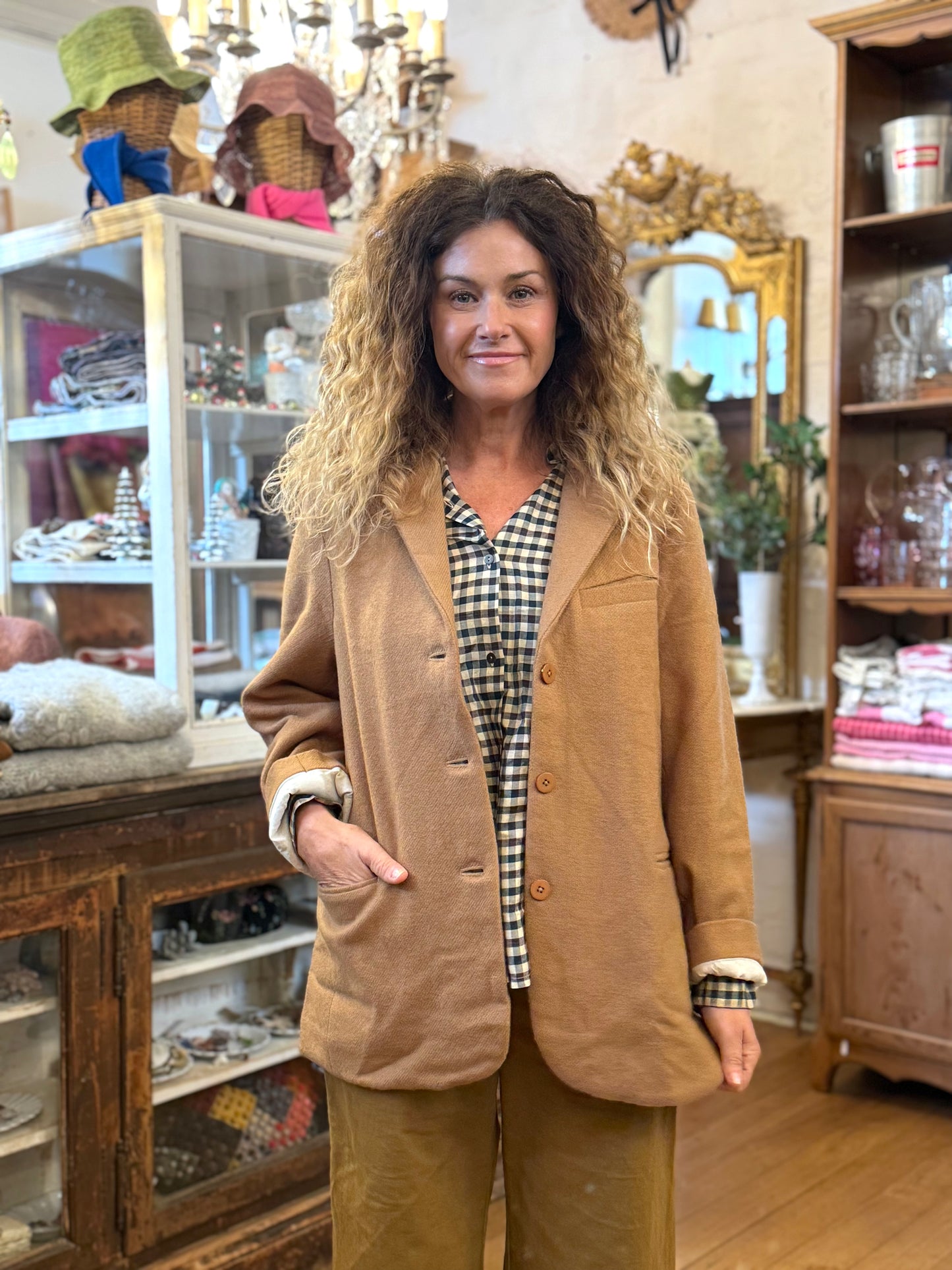 Runaway Bicycle Wool Jacket In Camel