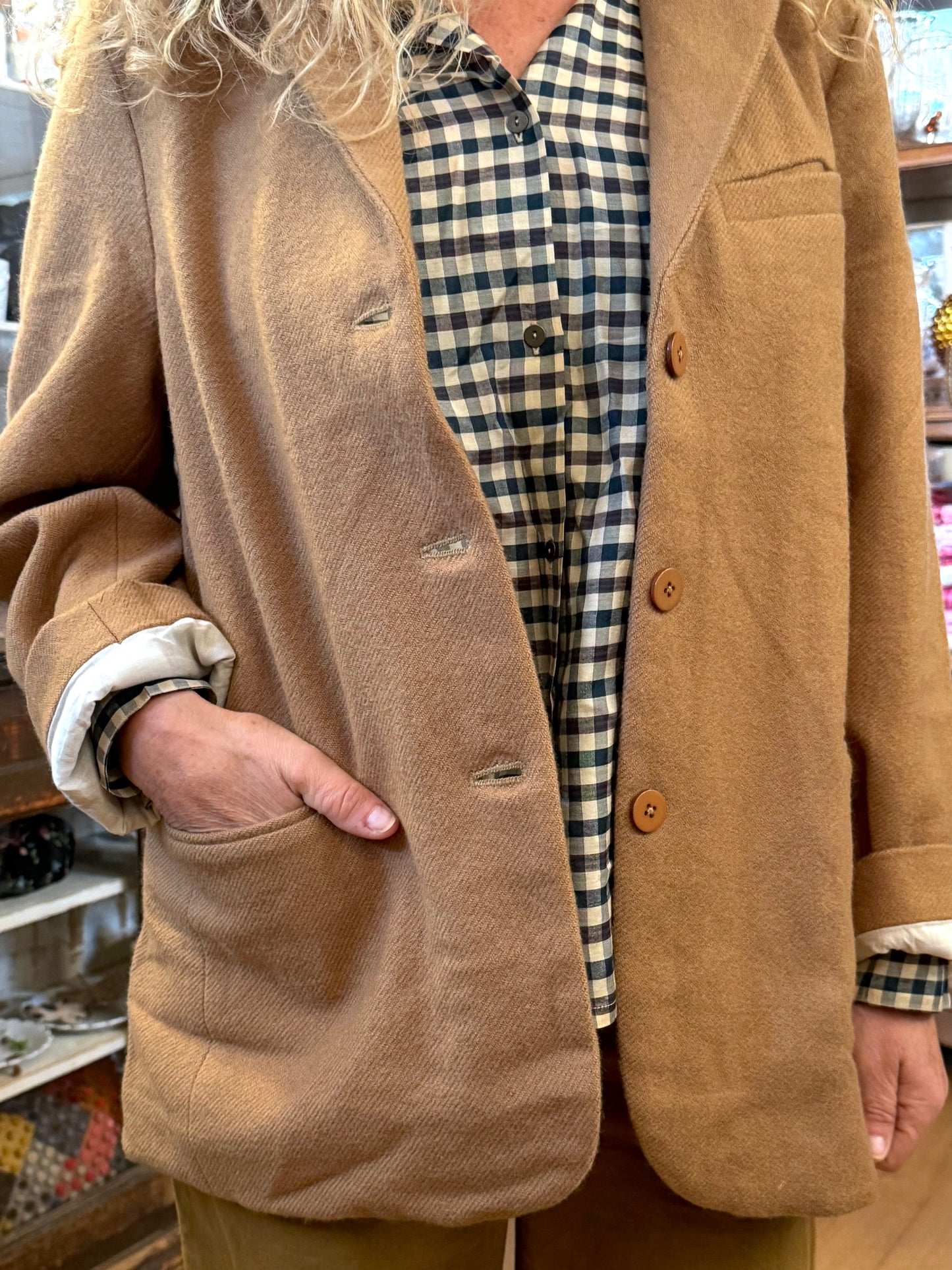 Runaway Bicycle Wool Jacket In Camel