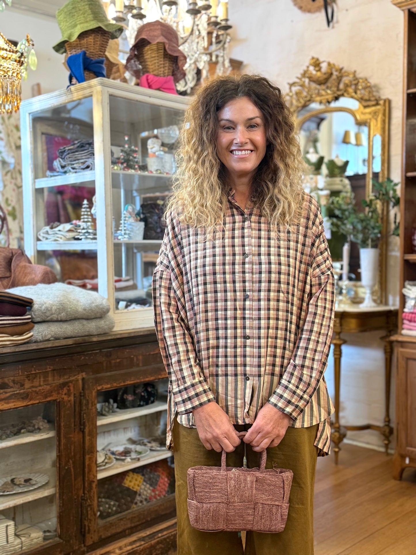 Runaway Bicycle Red And Charcoal Check Shirt