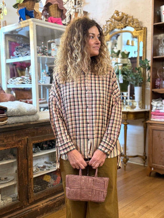 Runaway Bicycle Red And Charcoal Check Shirt