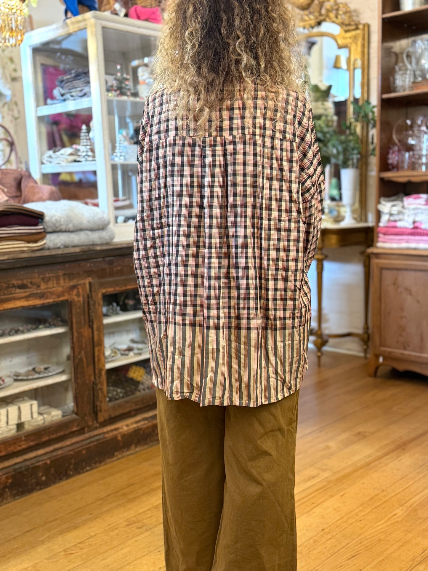 Runaway Bicycle Red And Charcoal Check Shirt