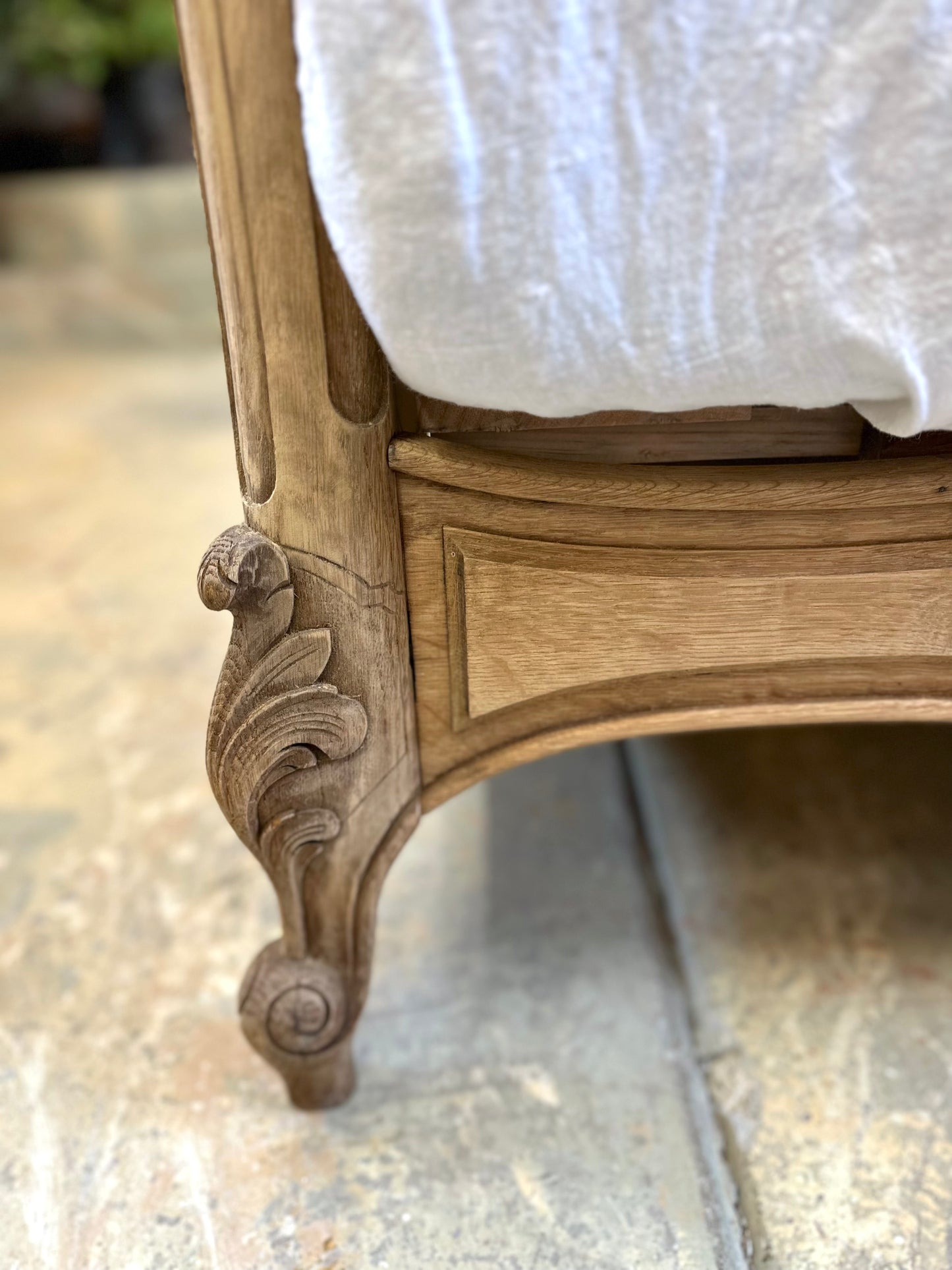 Antique French Louis XV Style Queen Size Bed