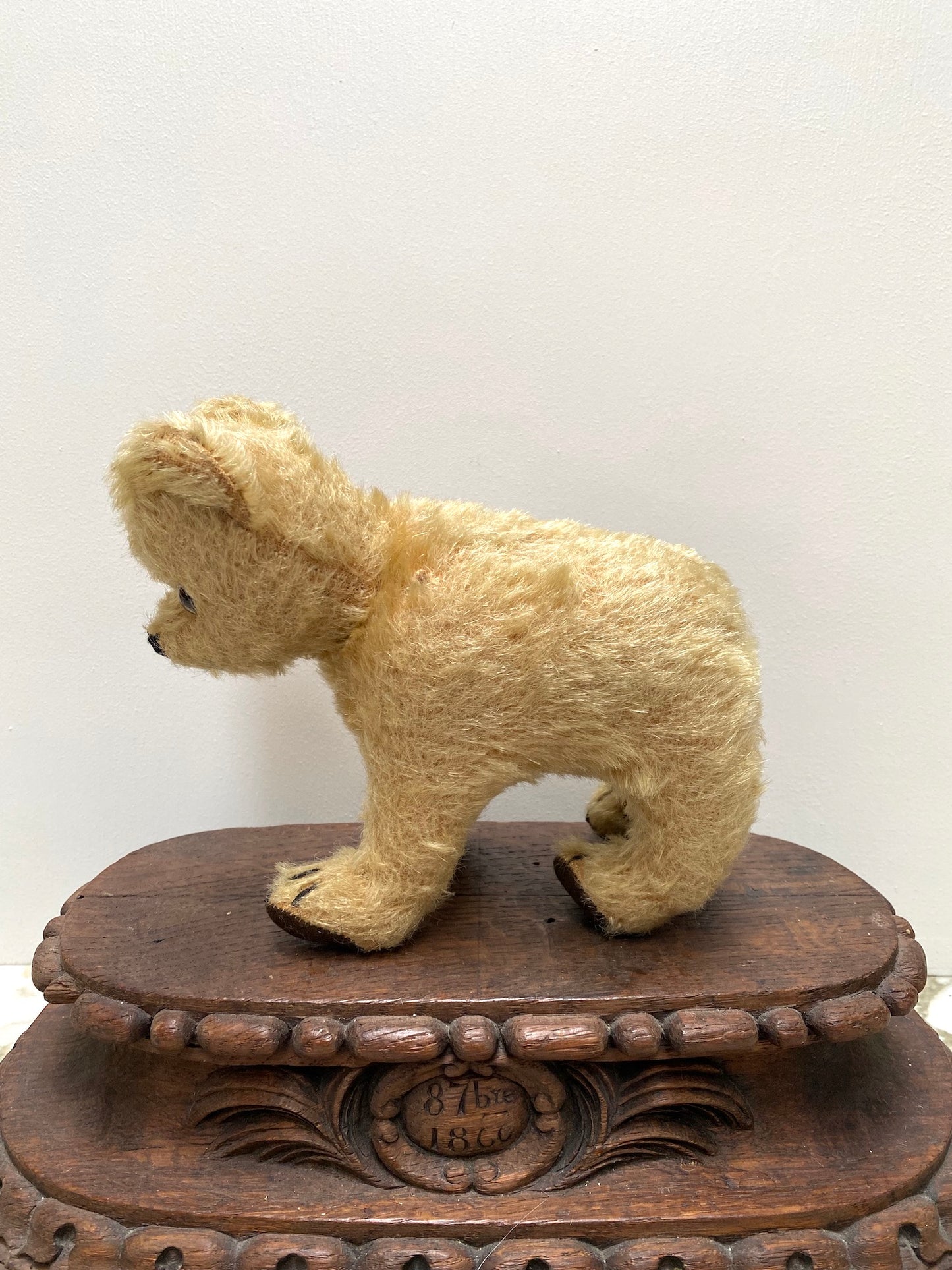 Vintage French Standing Bear Soft Toy