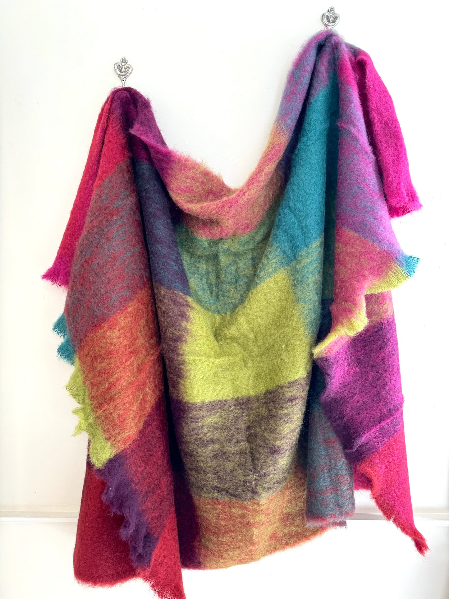 Mantas Ezcaray Multi Colour Mohair Blanket I