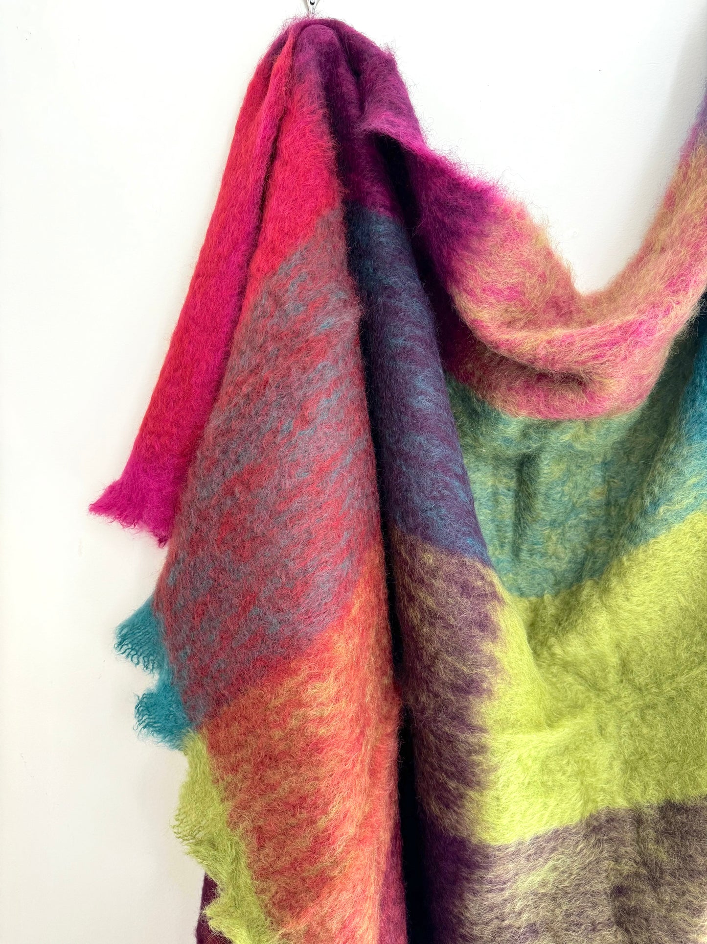 Mantas Ezcaray Multi Colour Mohair Blanket I