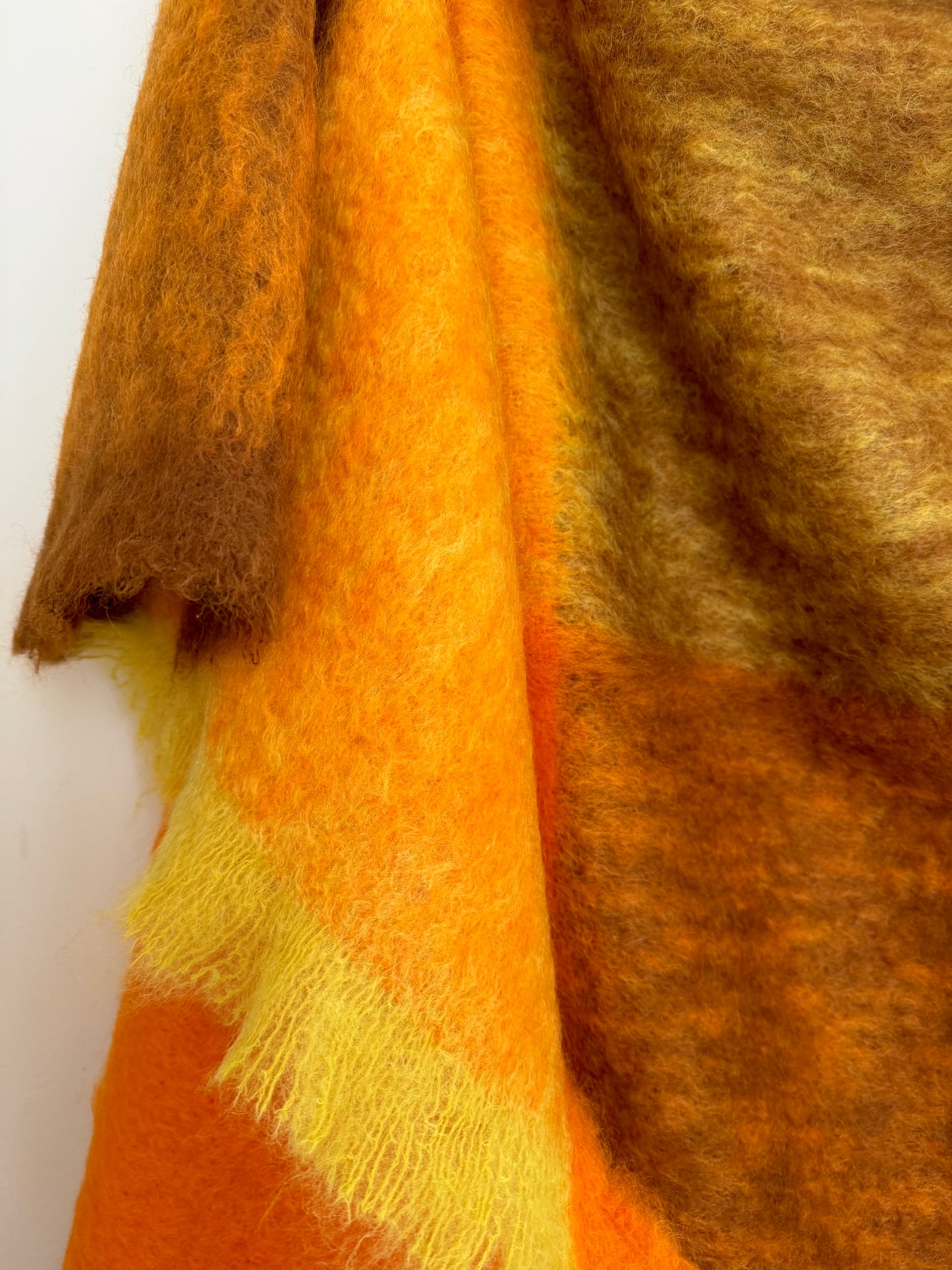 Mantas Ezcaray Pink/Orange Mohair Blanket