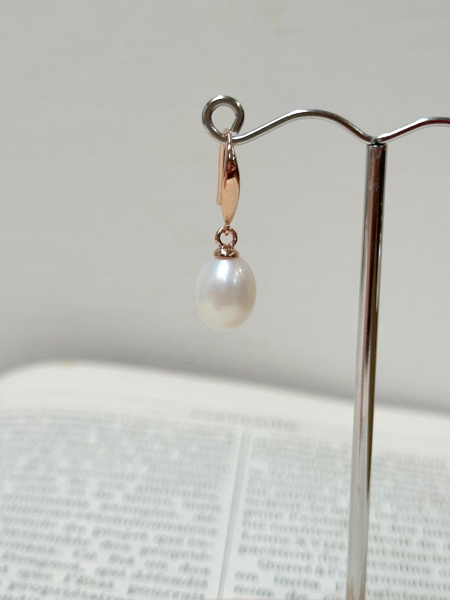 Italian White Pearl Drop Earrings