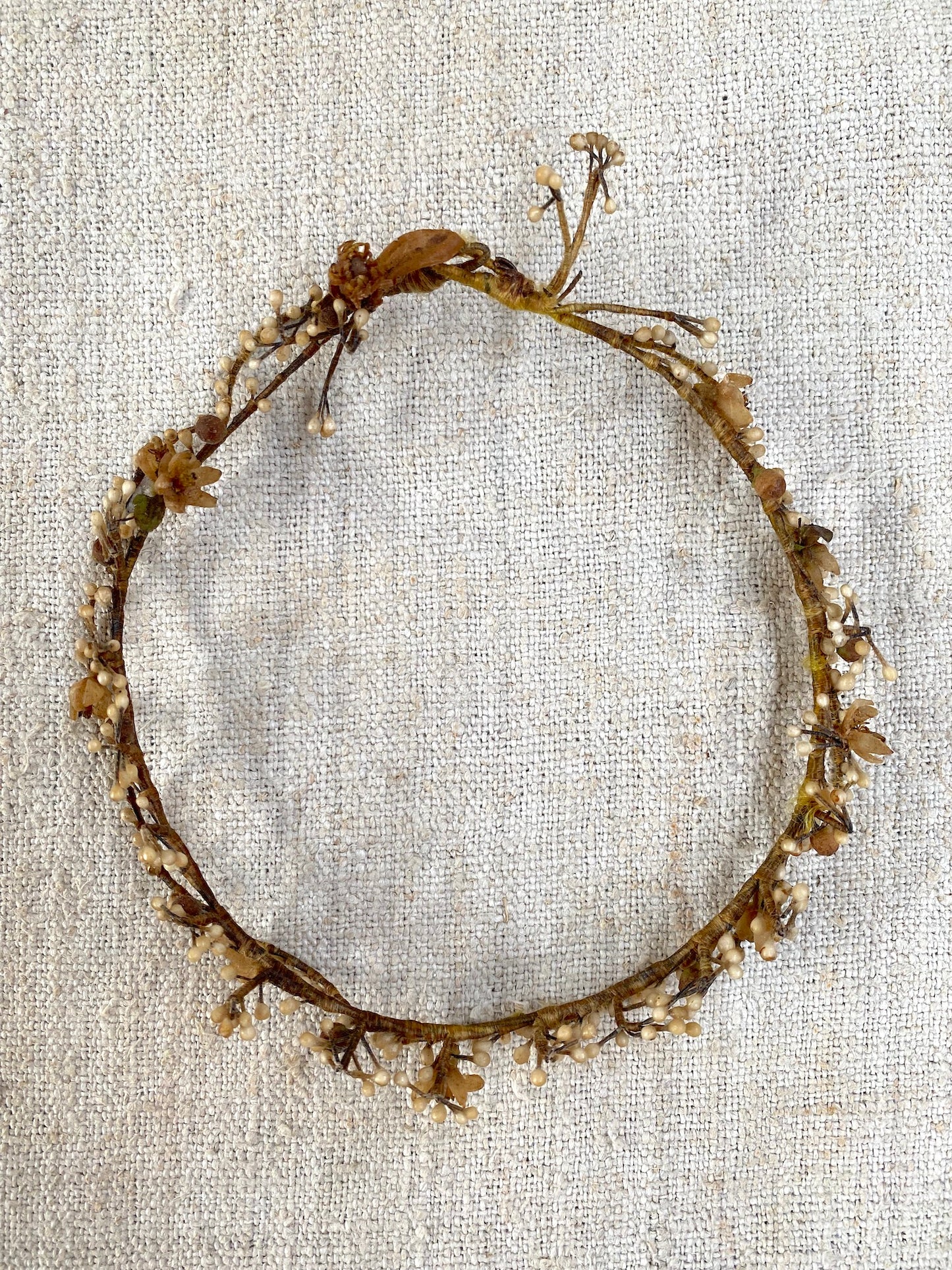 Antique French Wax Flower Crown I