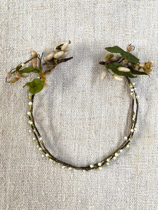 Antique French Wax Flower Crown III