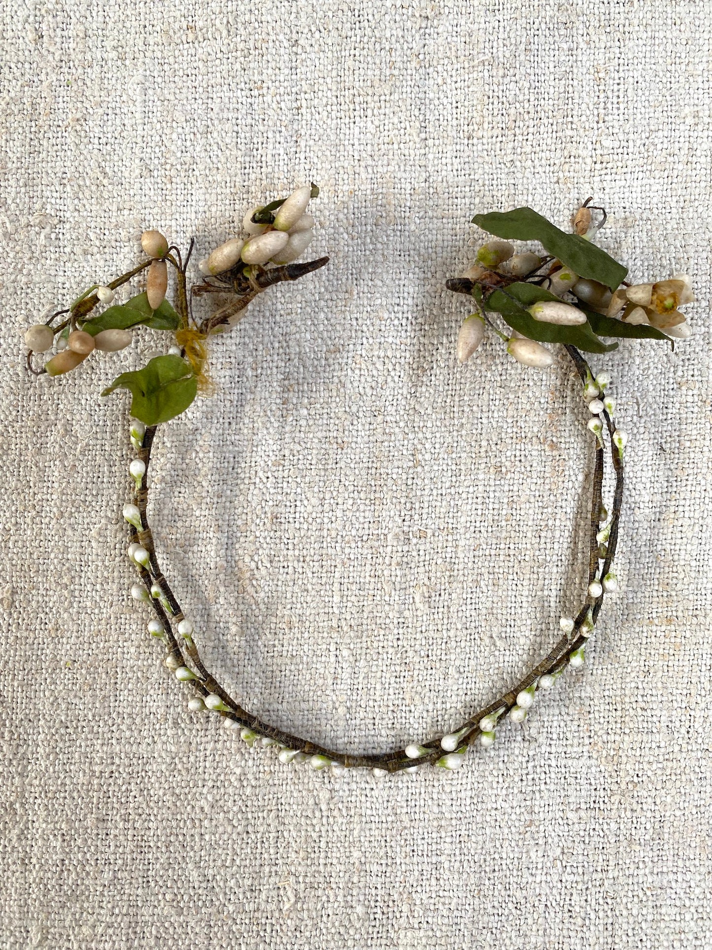 Antique French Wax Flower Crown III