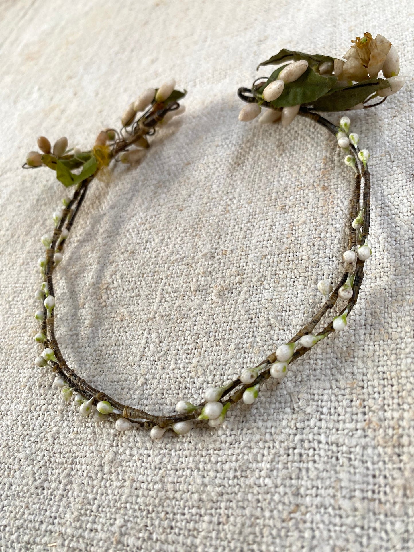 Antique French Wax Flower Crown III