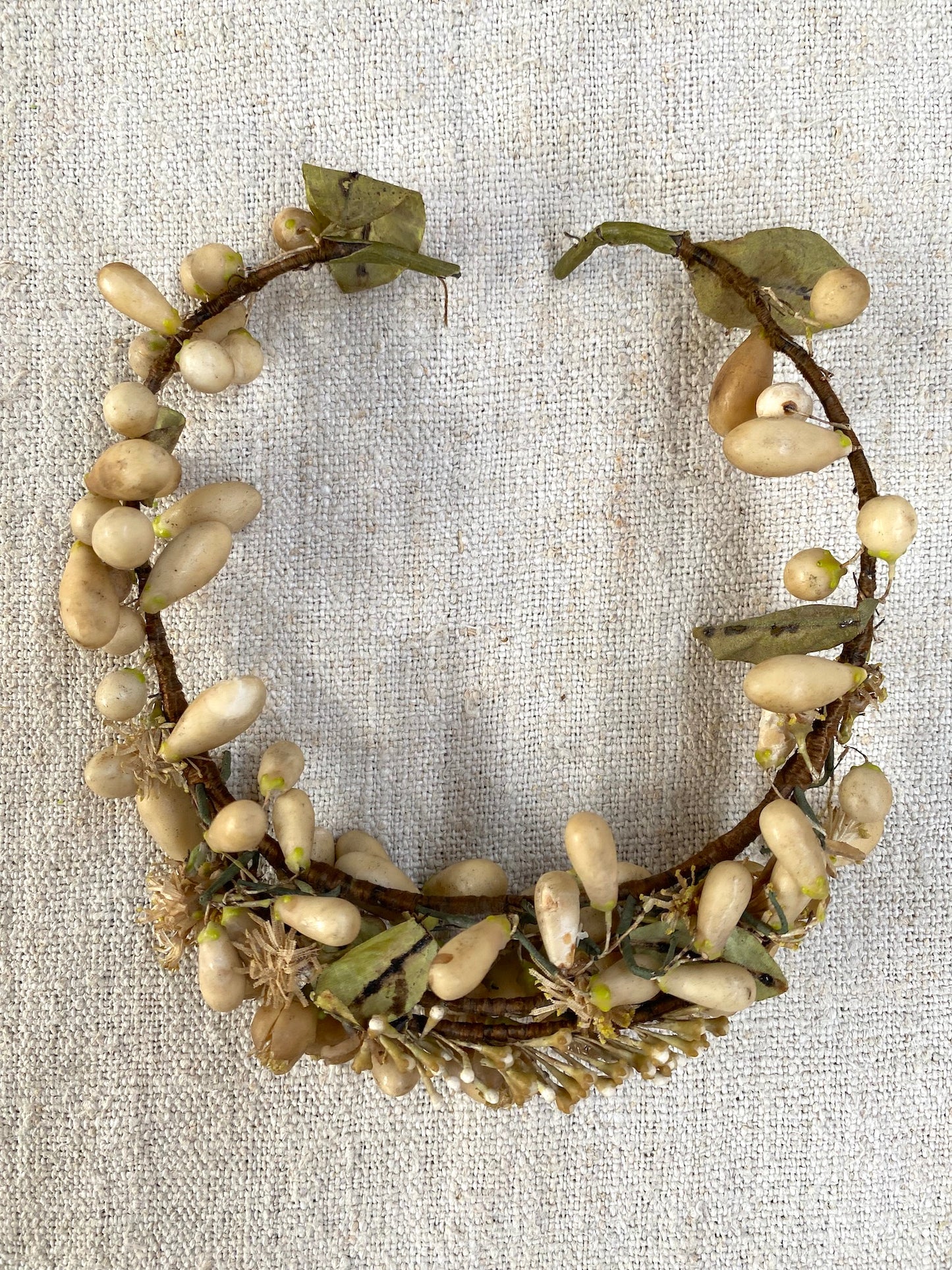 Antique French Wax Flower Crown V